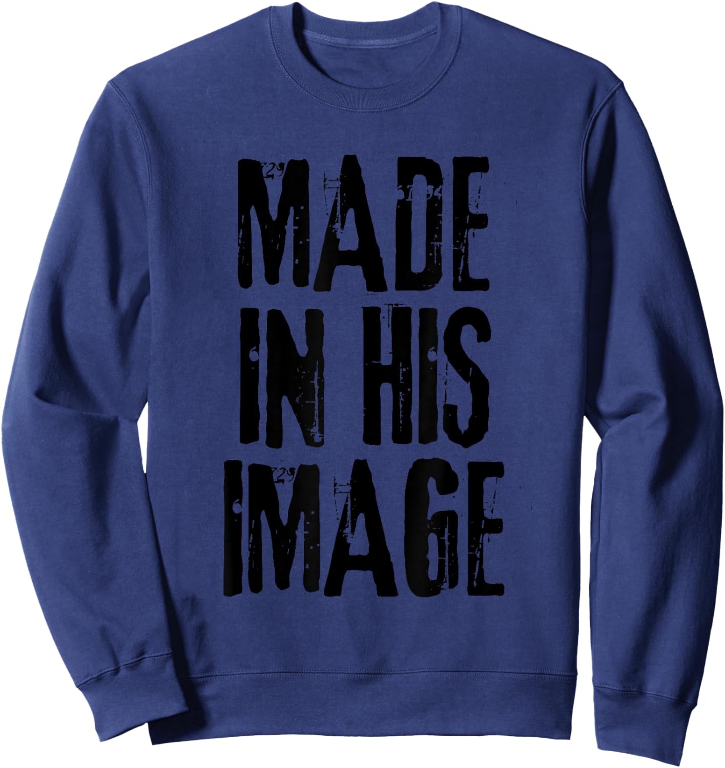 In His Image Made Christian Sweatshirt - Sweatshirt | Navy