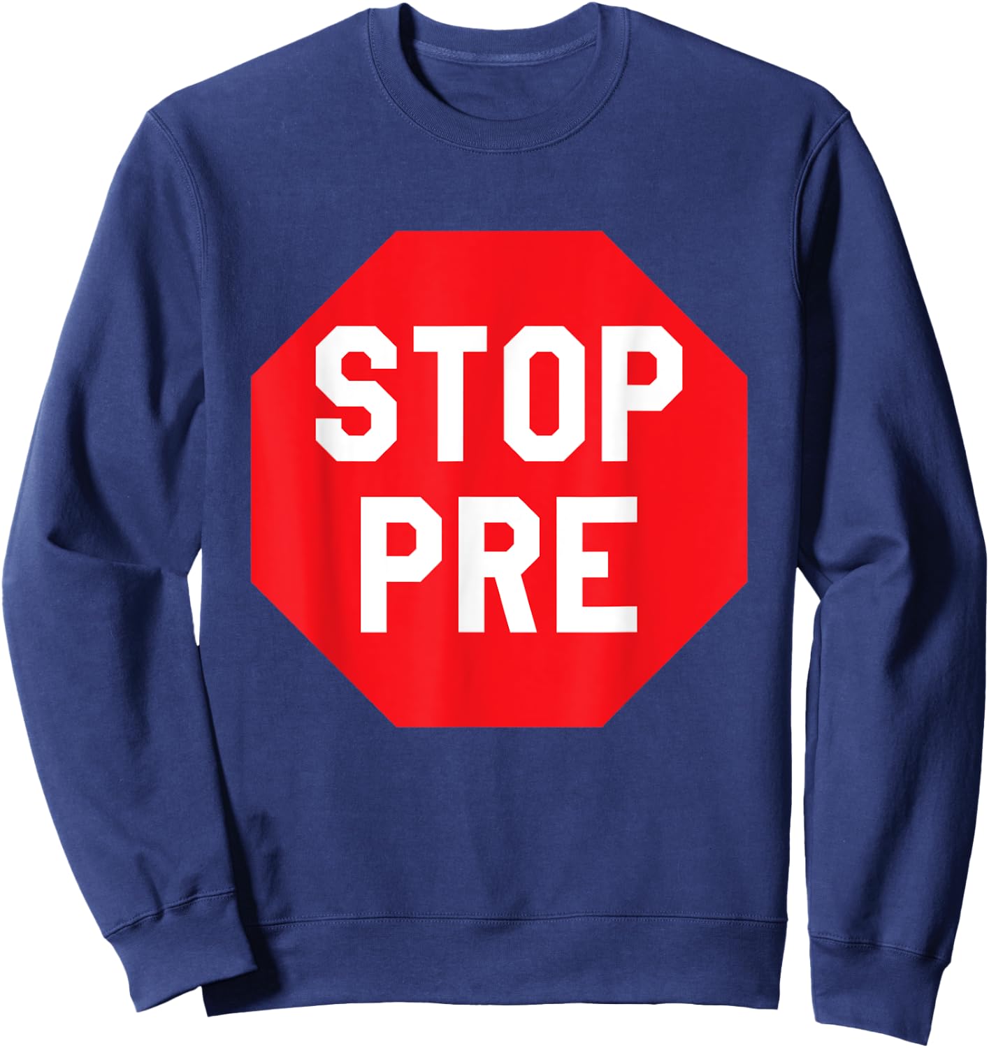 Vintage Stop Pre - Marathon Running Legend Runner Sweatshirt - Sweatshirt | Navy