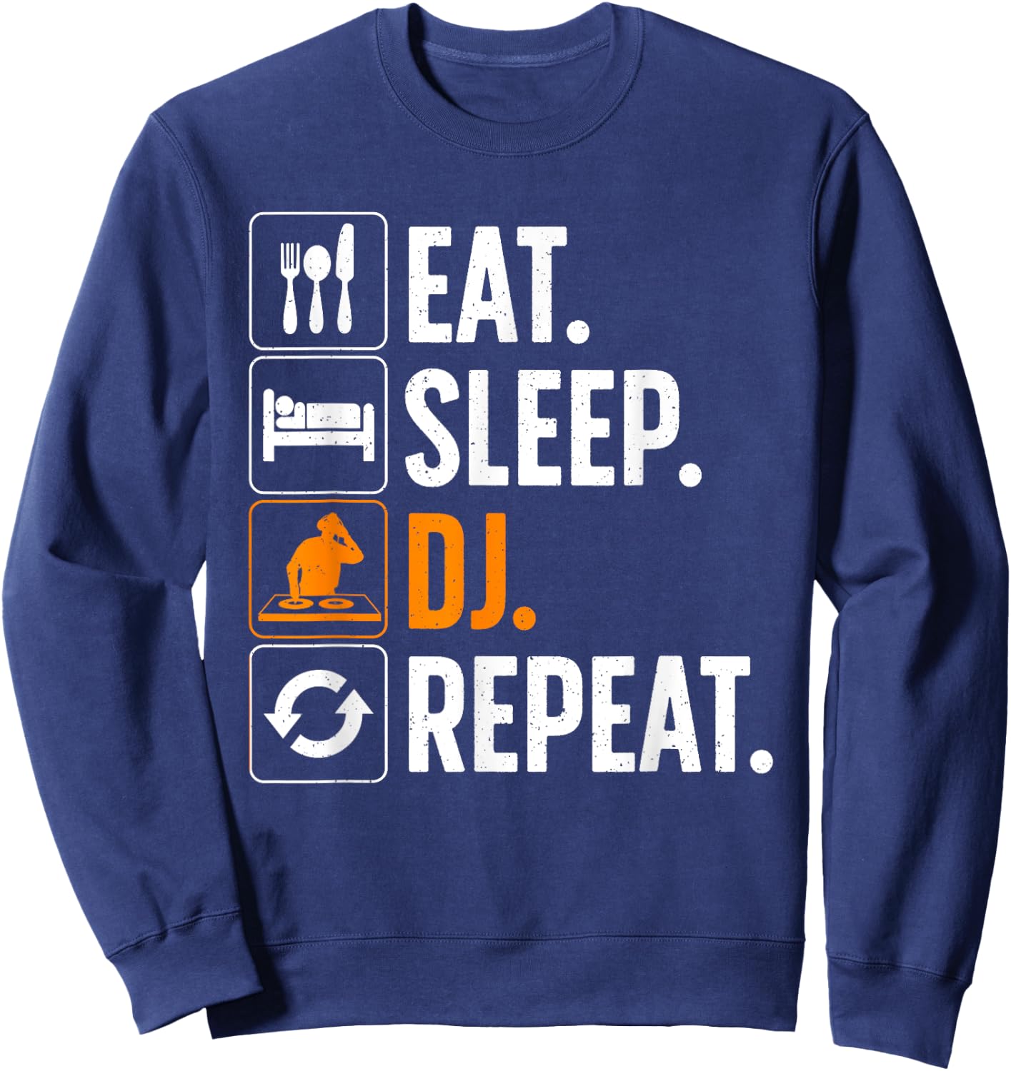 Cool DJ Women Disc Jockey Radio DJs Jazz Music Lover Sweatshirt - Sweatshirt | Navy
