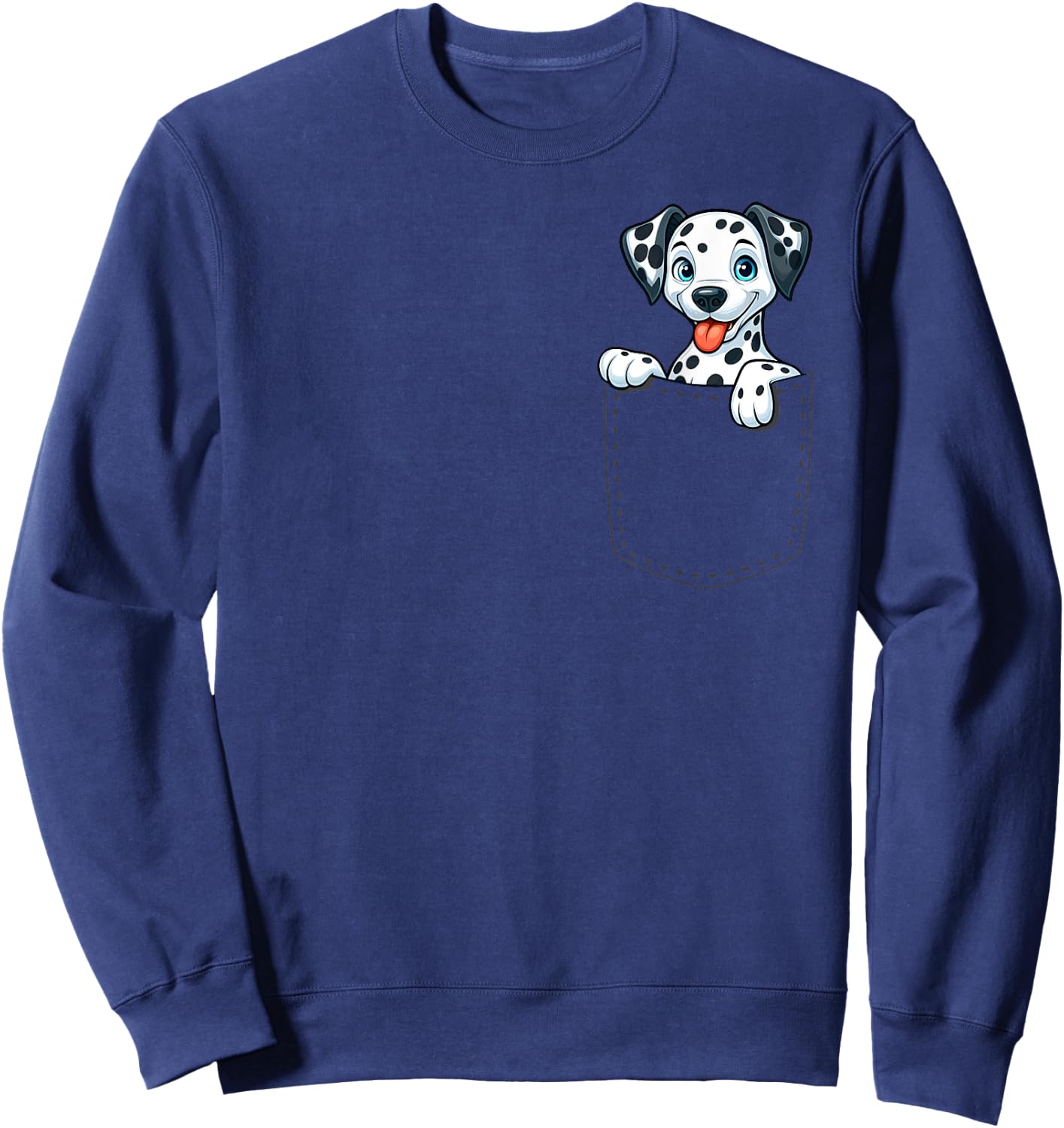 Playful Dalmatian in Pocket for Kids, Boys, Girls, Women Sweatshirt - Sweatshirt | Navy