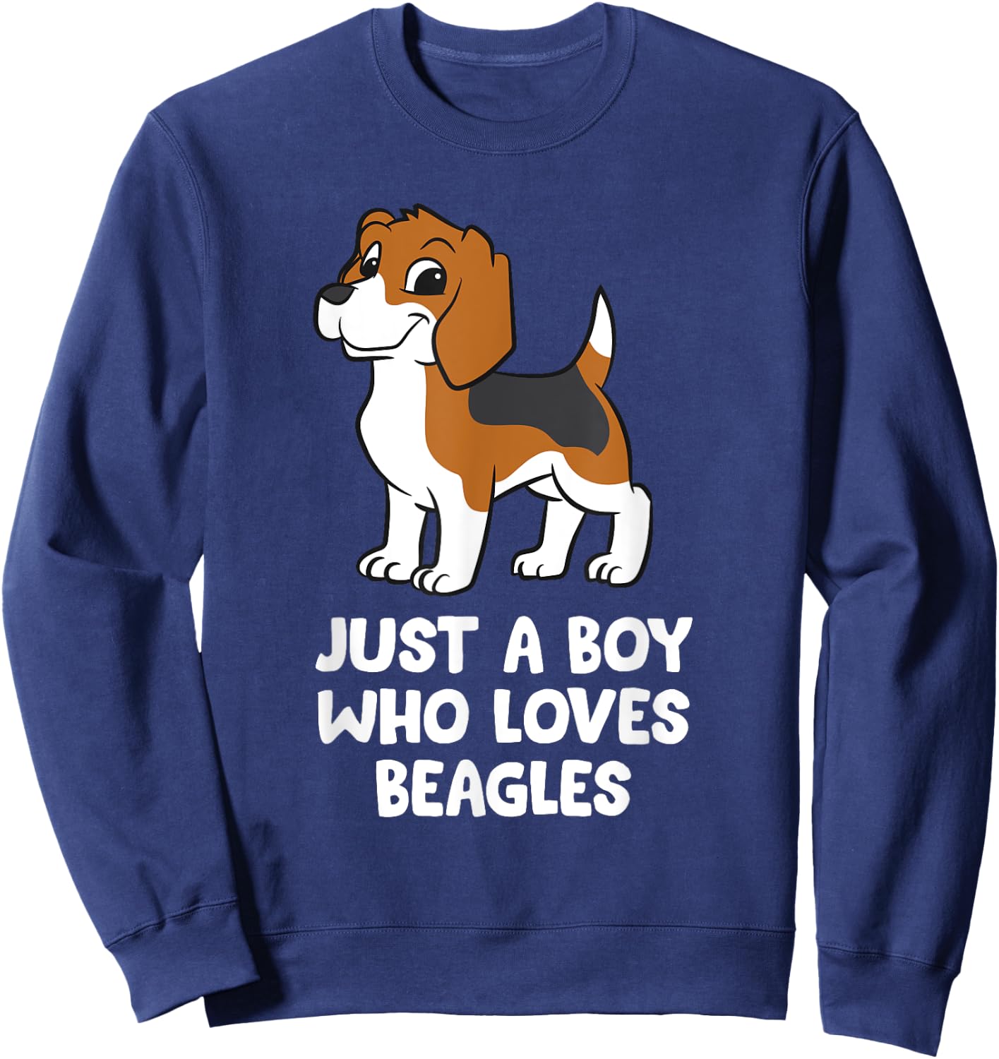 Beagle Dog Boy Just a Boy Who Loves Beagles Sweatshirt - Sweatshirt | Navy