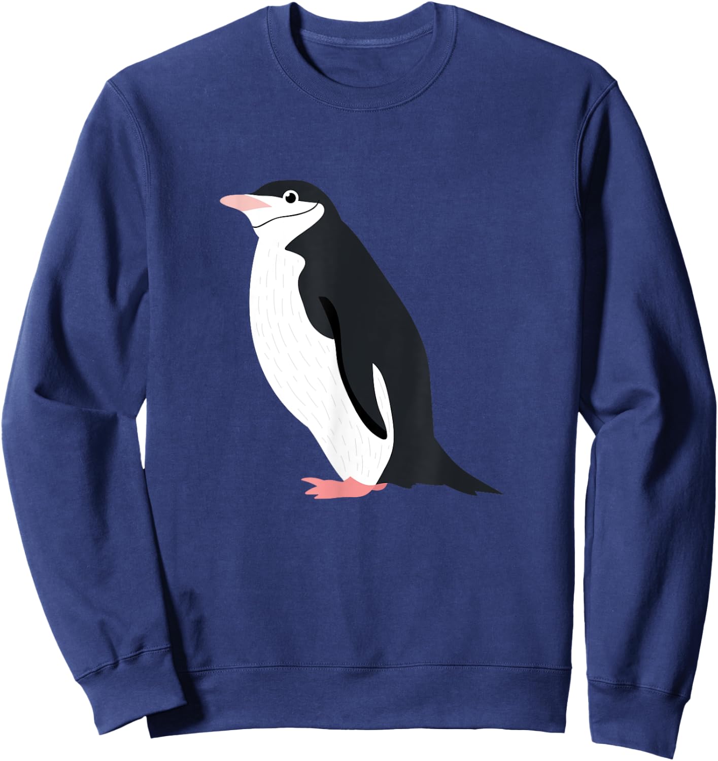 Cute Chinstrap Penguin for Funny Antarctic Animals Lover Sweatshirt - Sweatshirt | Navy