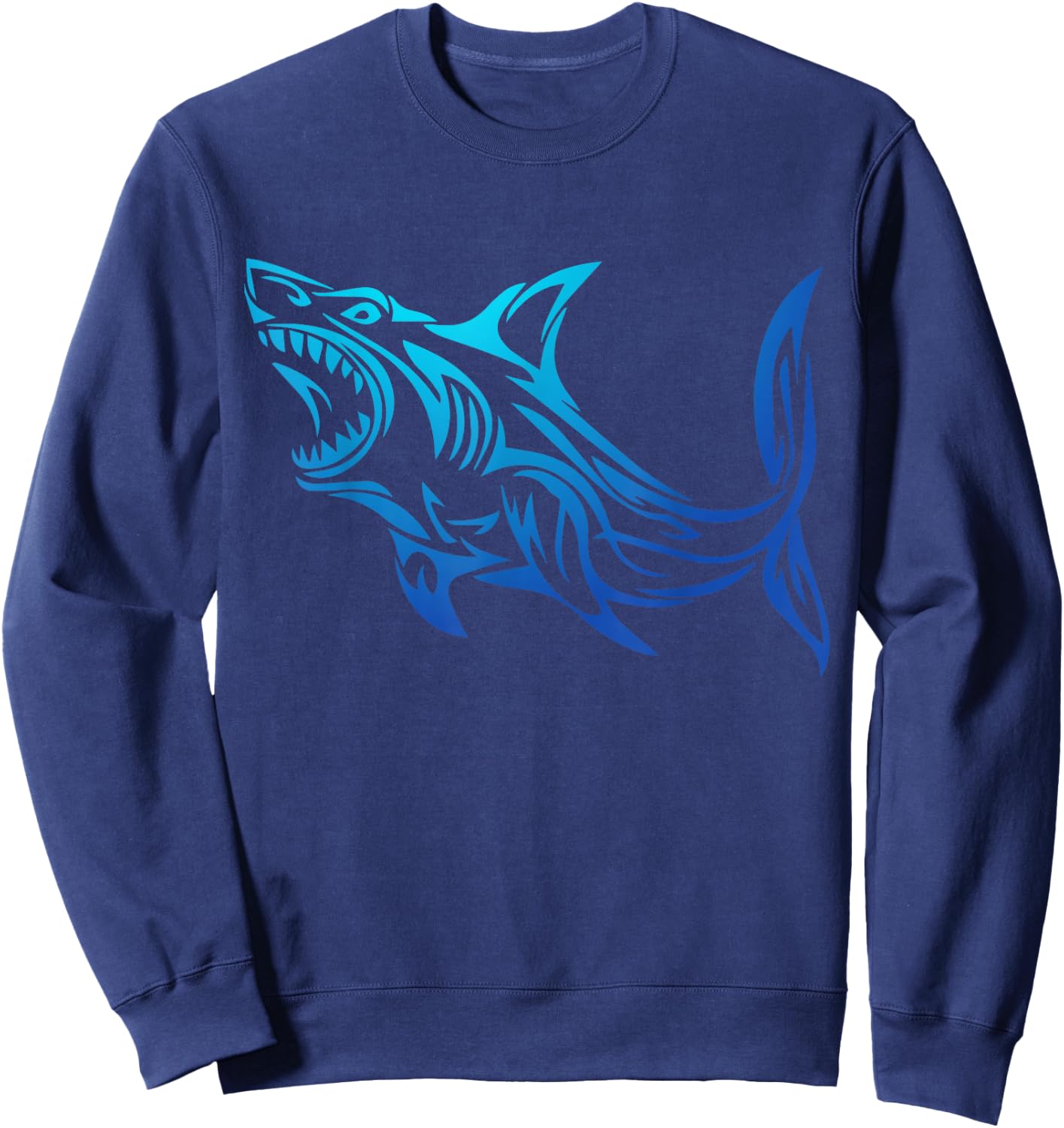 Hawaii Tribal Style Shark for Hawaiian beach lover Cool Men Women Kids Sweatshirt - Sweatshirt | Navy