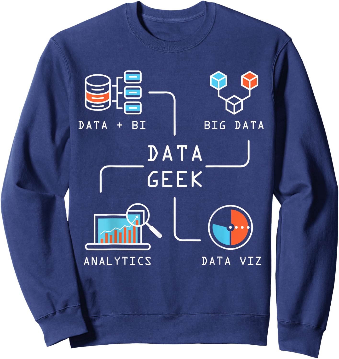 Data Geek Information Analyst Gift Software Data Sweatshirt - Sweatshirt | Navy