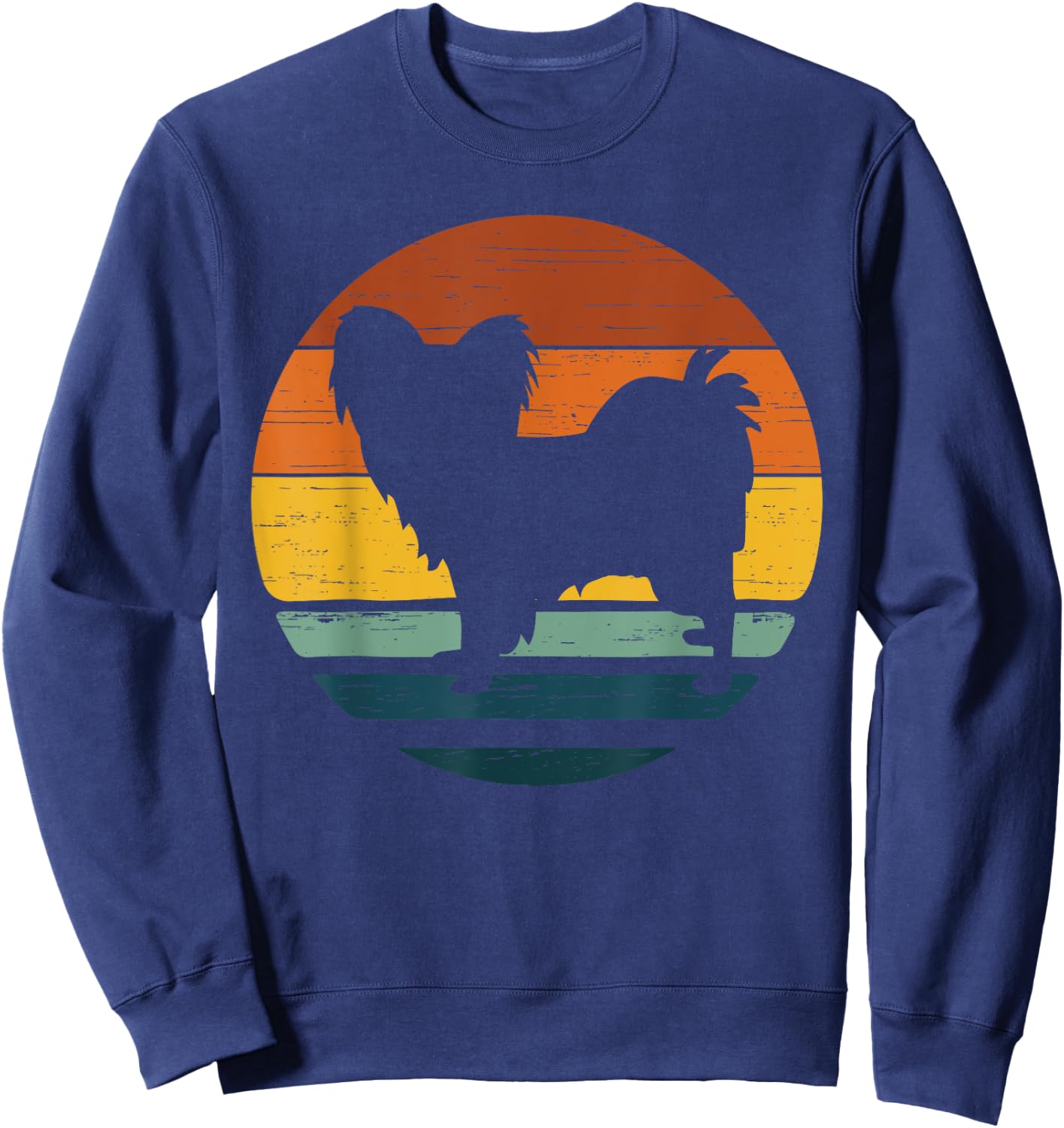 Chion Vintage Retro Mum Dad Dog Gift Sweatshirt - Sweatshirt | Navy