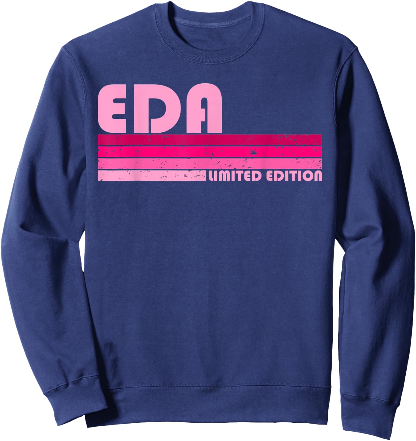 EDA Name Personalized Retro Vintage 80s 90s Birthday Sweatshirt - Sweatshirt | Navy