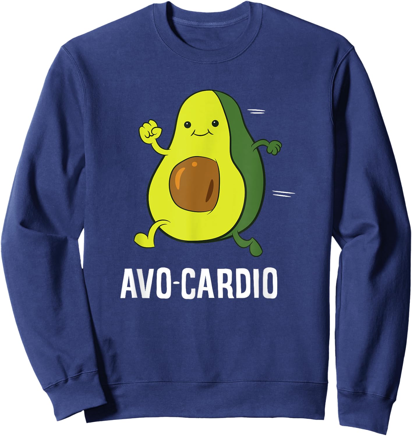 Funny Avo-Cardio Avocado Fitness Exercise Avocado Avocardio Sweatshirt - Sweatshirt | Navy