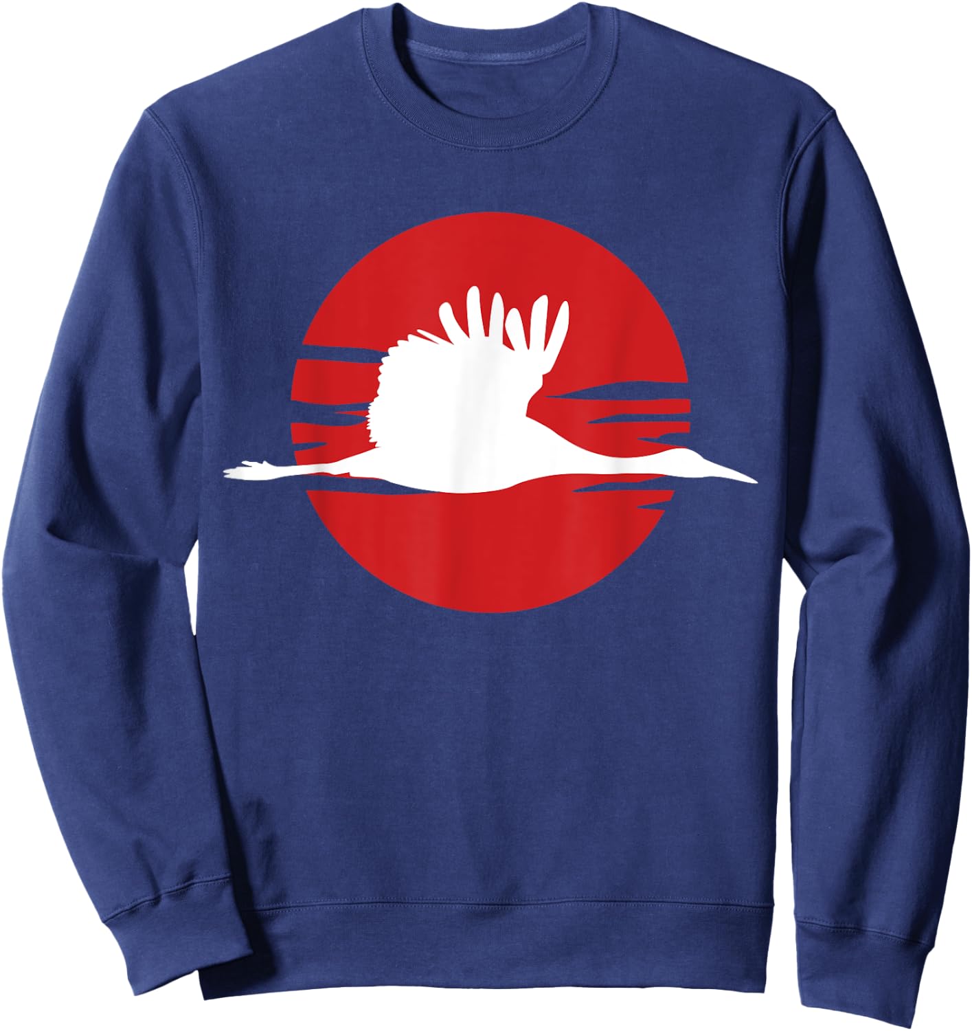 Crane Bird Sandhill Crane Sweatshirt - Sweatshirt | Navy