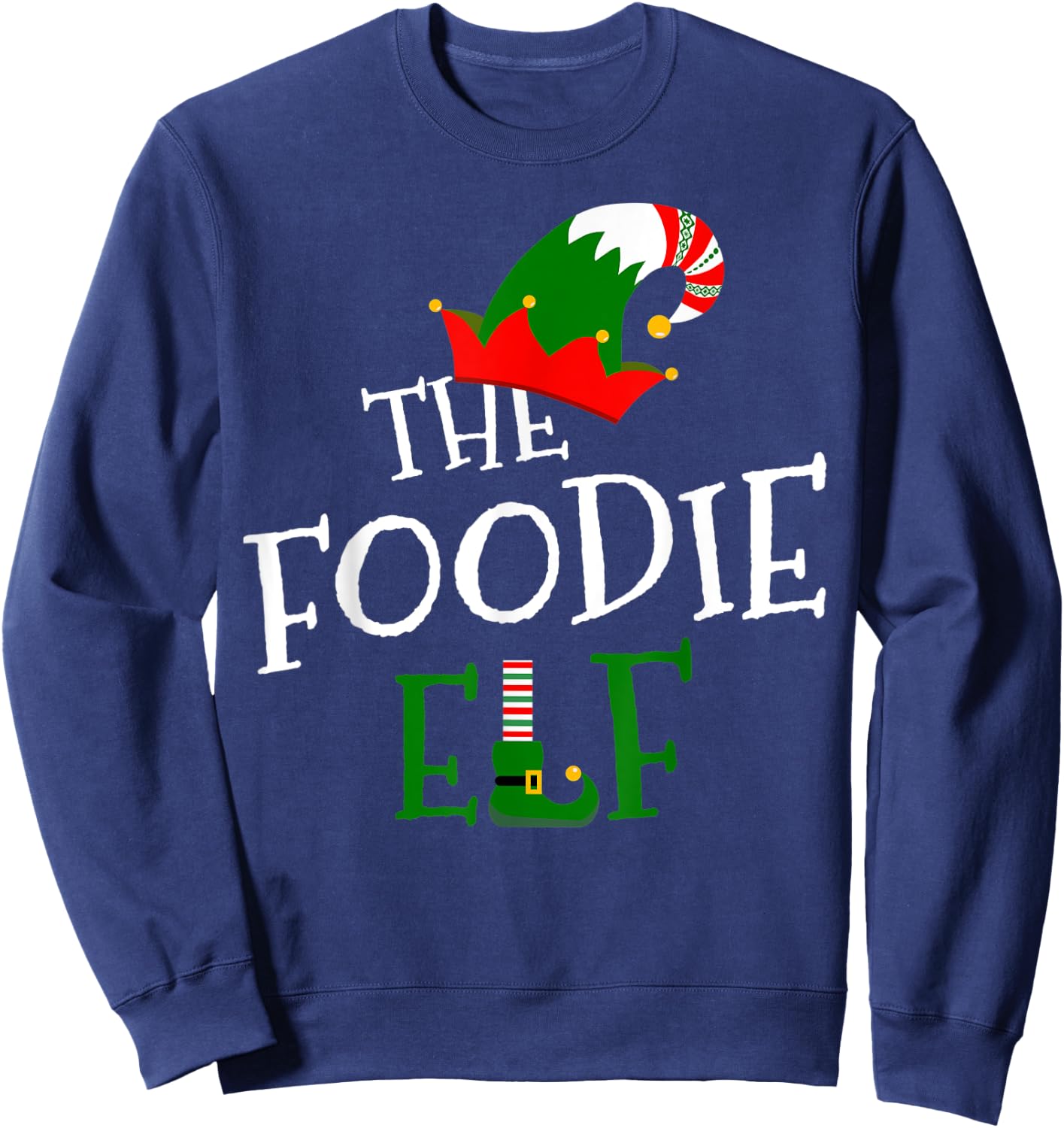 The Foodie Elf Family Matching Group Gift Christmas Costume Sweatshirt - Sweatshirt | Navy