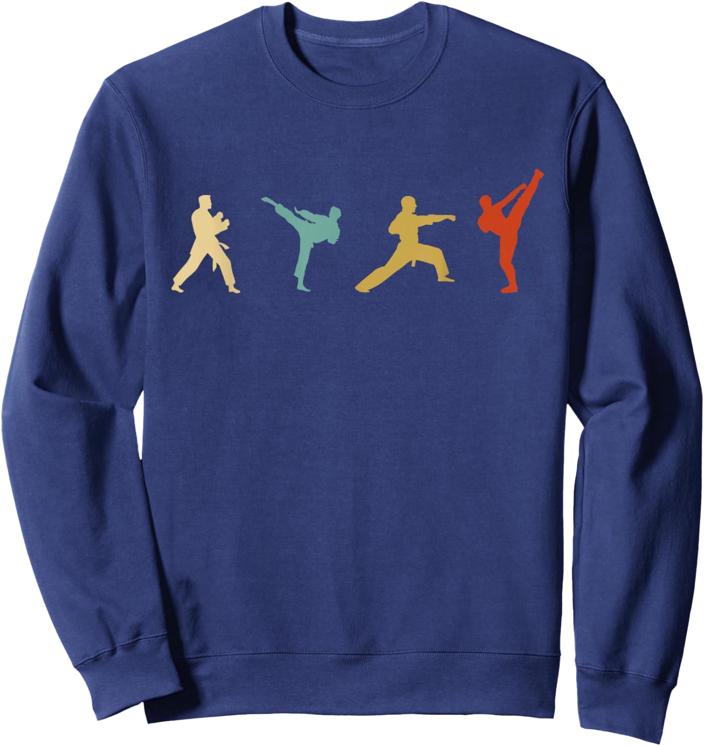 Vintage Taekwondo Tae Kwon Do Fighter Sweatshirt - Sweatshirt | Navy