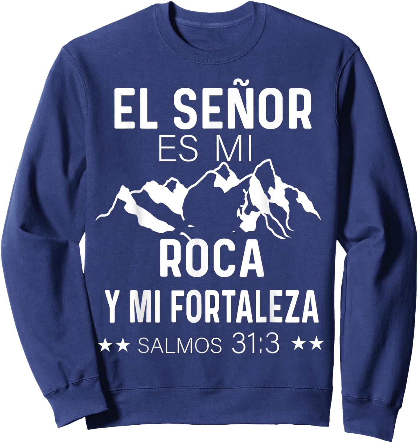 Camiseta cristiana en espanol Versiculo Spanish Christians Sweatshirt - Sweatshirt | Navy