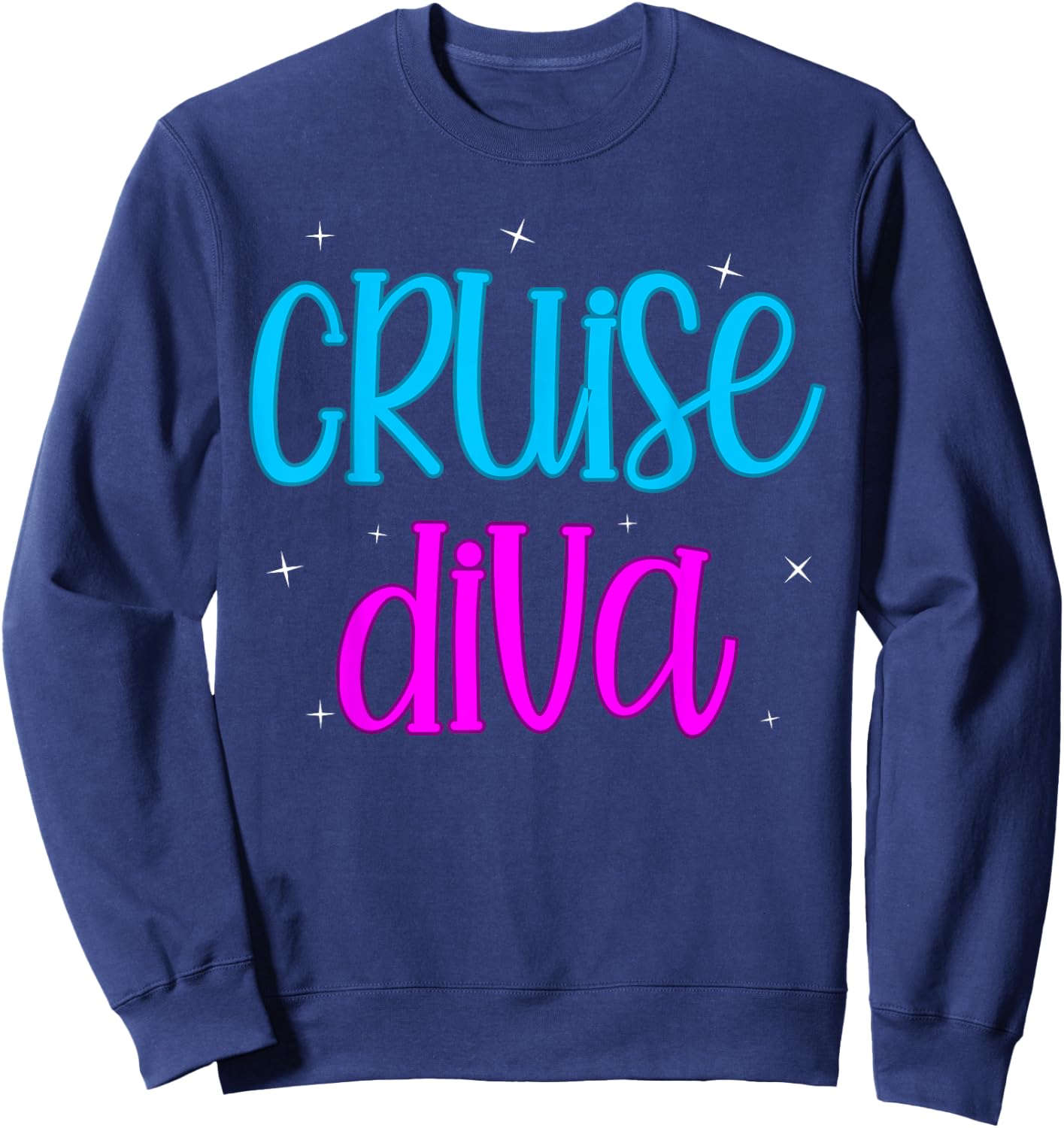 Cruise Ship Diva Women Girls Travel Summer Holiday Sweatshirt - Sweatshirt | Navy