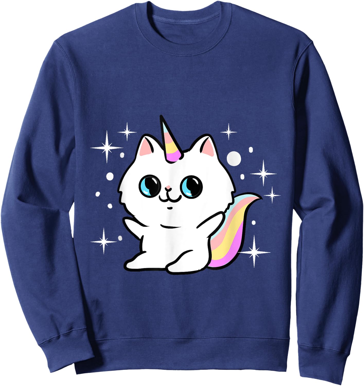 Caticorn Cat Unicorn Sweatshirt - Sweatshirt | Navy