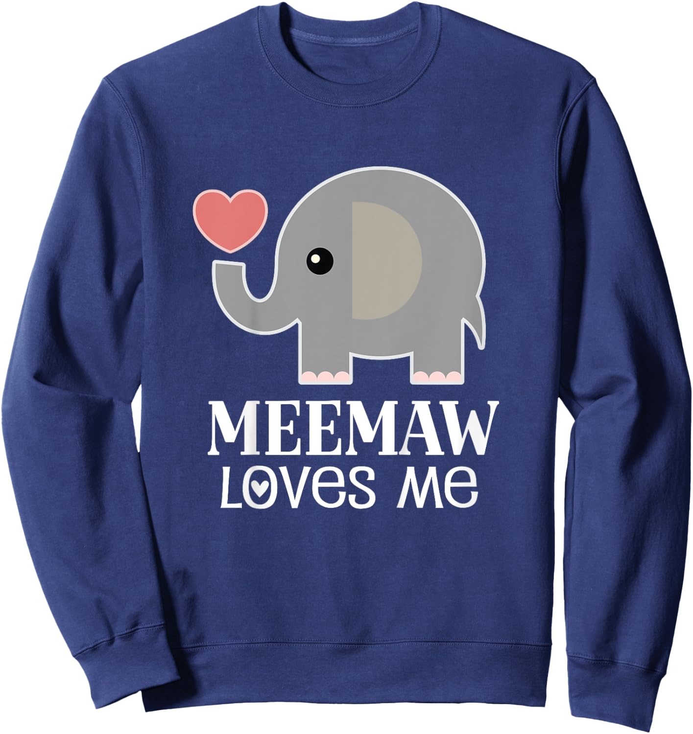 Meemaw Loves Me Grandchild Sweatshirt - Sweatshirt | Navy