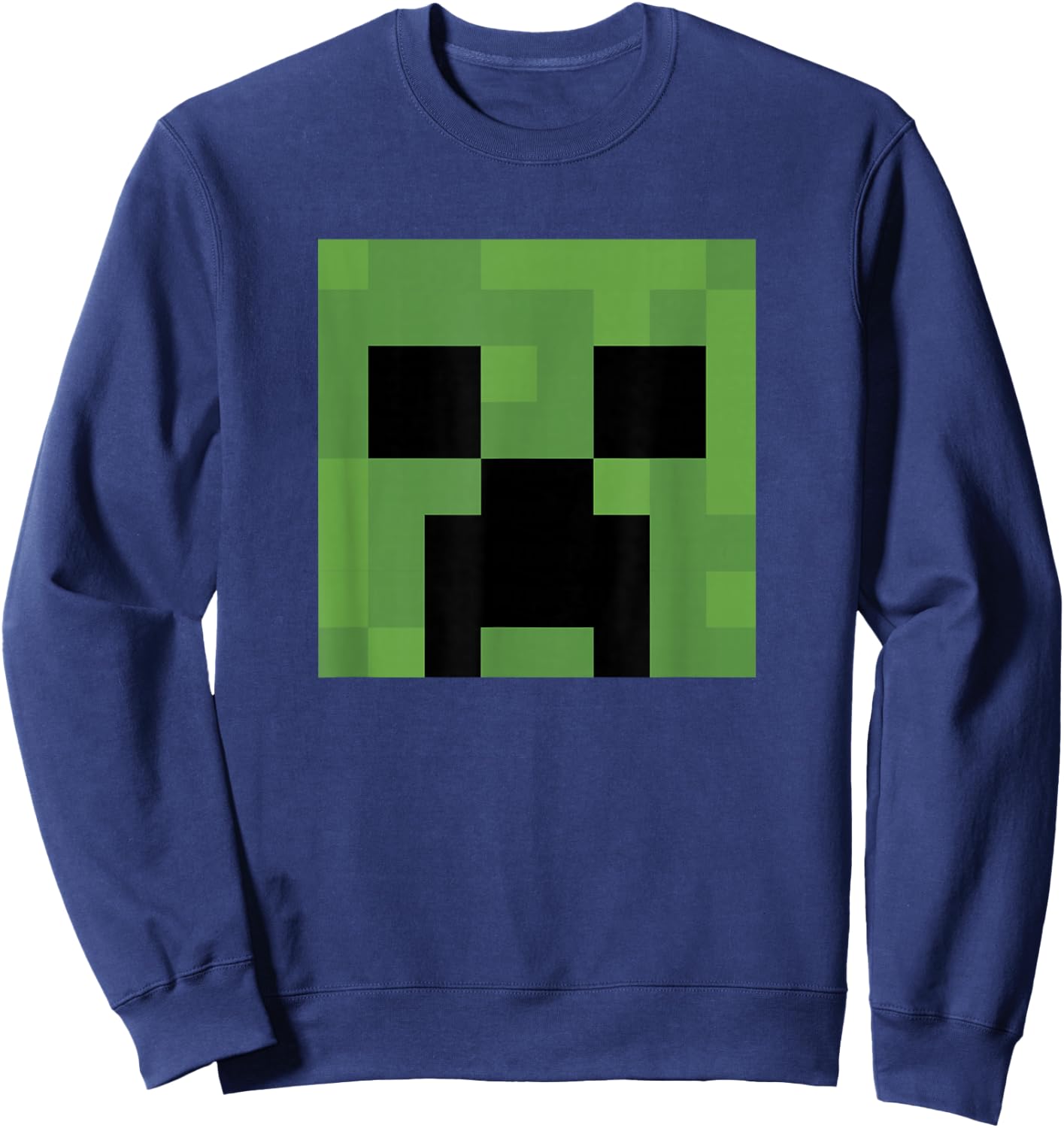 Minecraft Creeper Big Face Sweatshirt - Sweatshirt | Navy