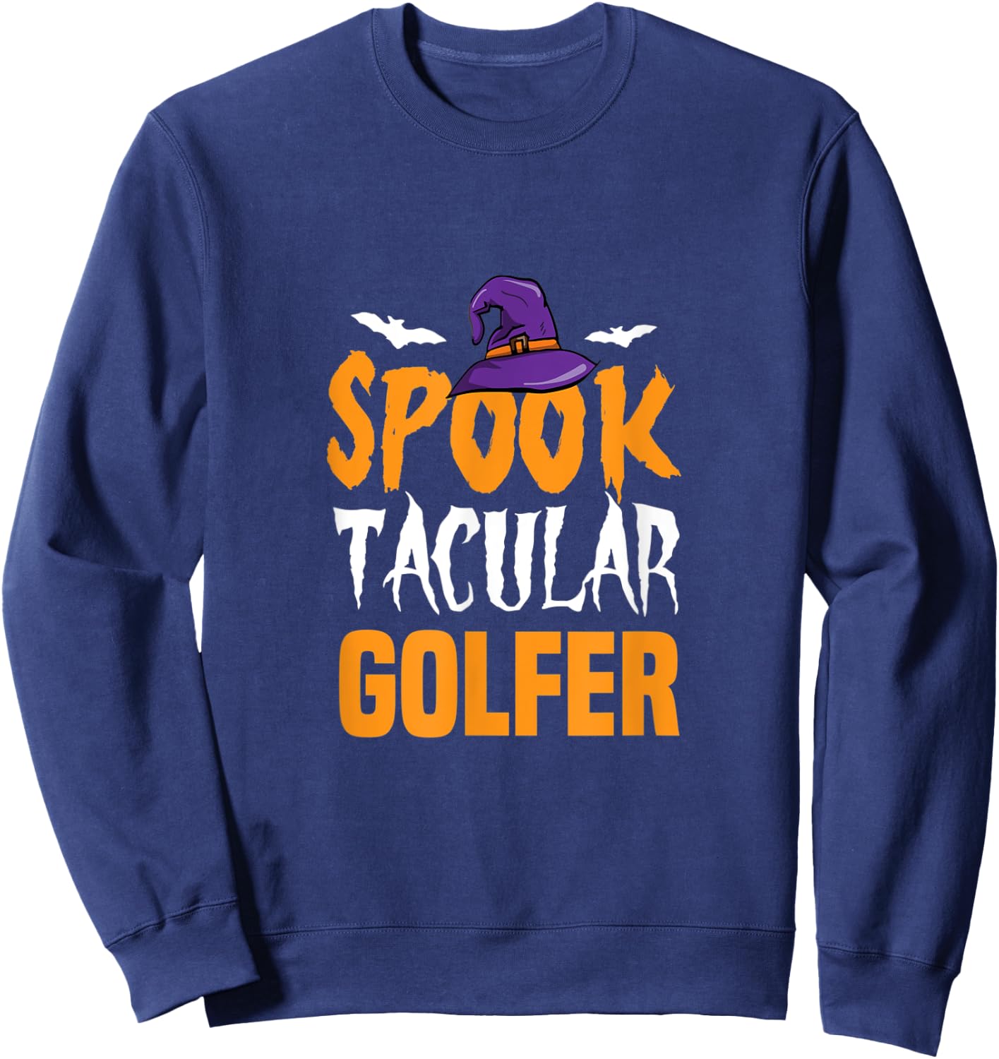 Spooktacular Golfer Halloween Outfit Gift Sweatshirt - Sweatshirt | Navy