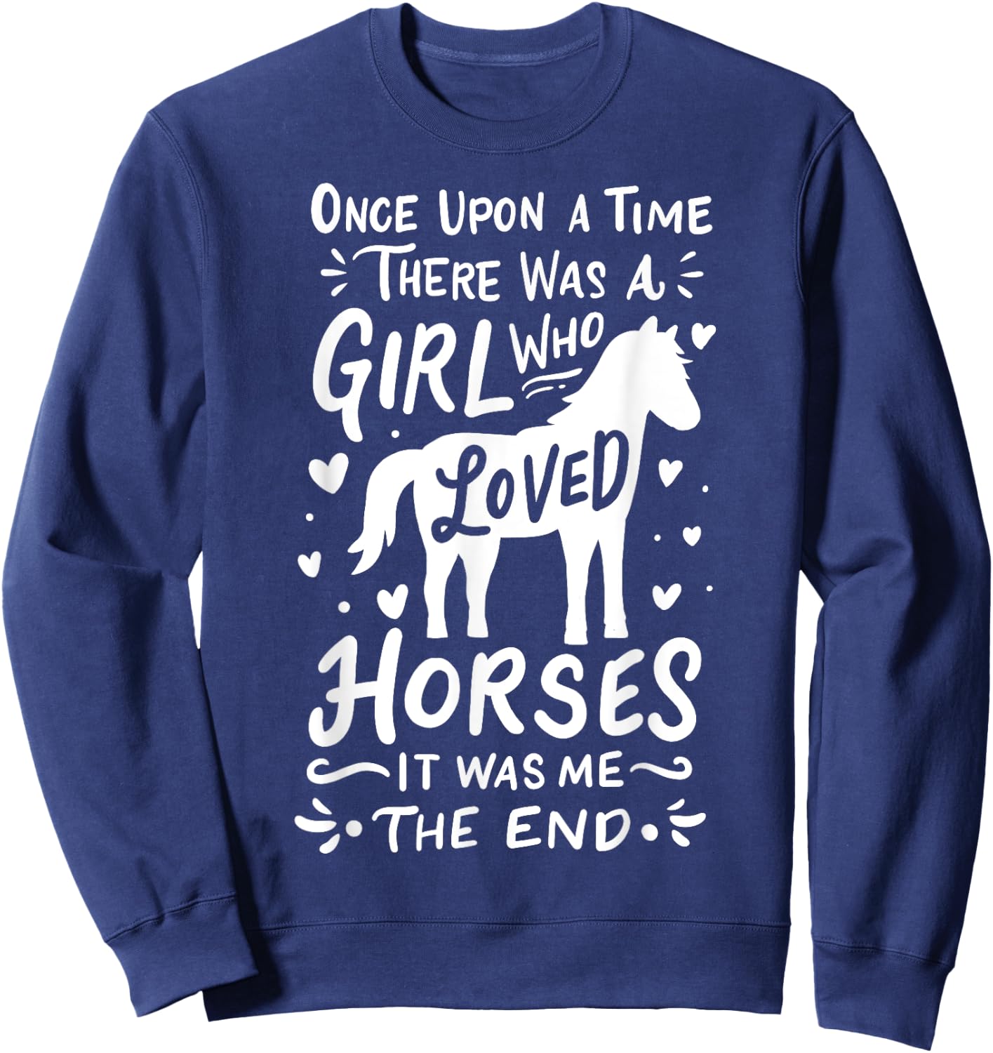 Horse Girl Horses Show Jumping Western Riding Barrel Racing Sweatshirt - Sweatshirt | Navy