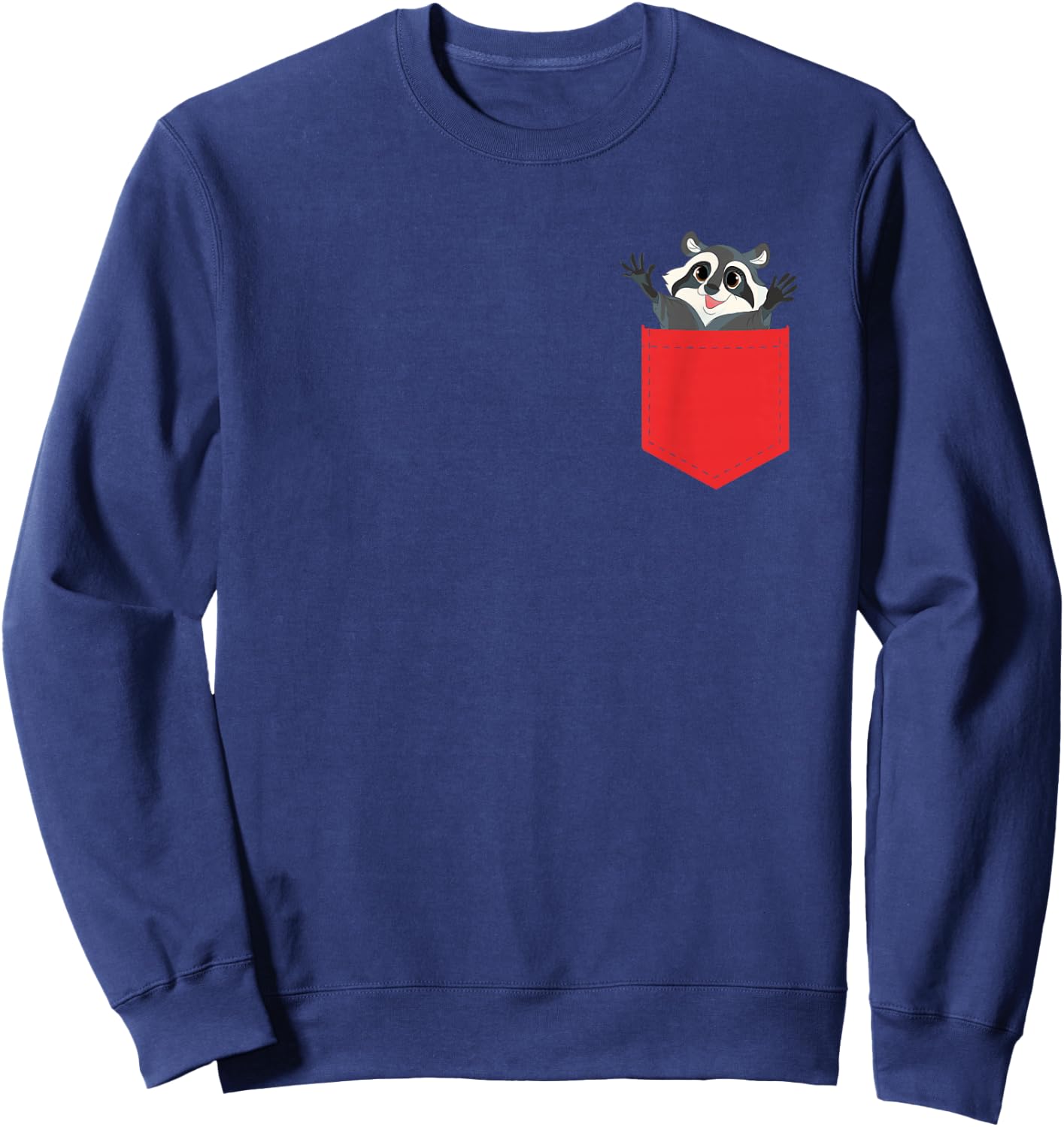 Cute Trash Panda Pocket Raccoon Wildlife Animal Racoon Sweatshirt - Sweatshirt | Navy