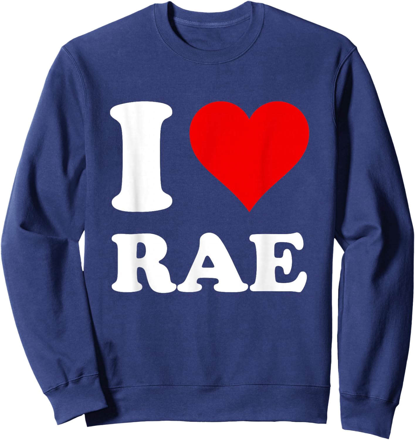 Red Heart I Love Rae Sweatshirt - Sweatshirt | Navy