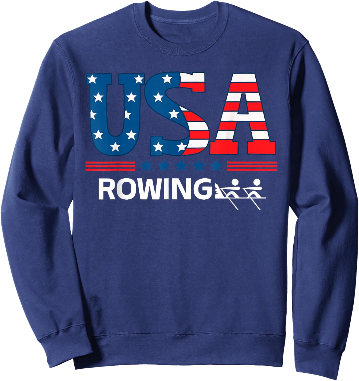 United States Flag Rowing USA Team Sport Rowing Sweatshirt - Sweatshirt | Navy