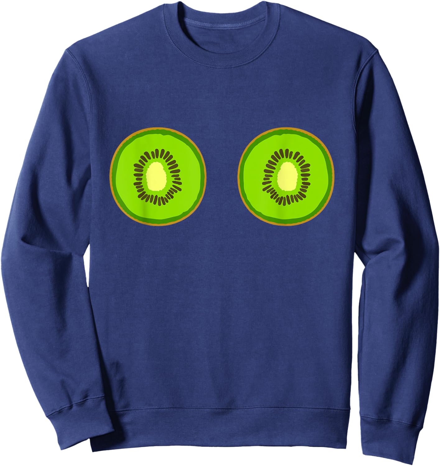 Funny Kiwi Boobs Bra Titties Tits Breast Boobies Sweatshirt - Sweatshirt | Navy