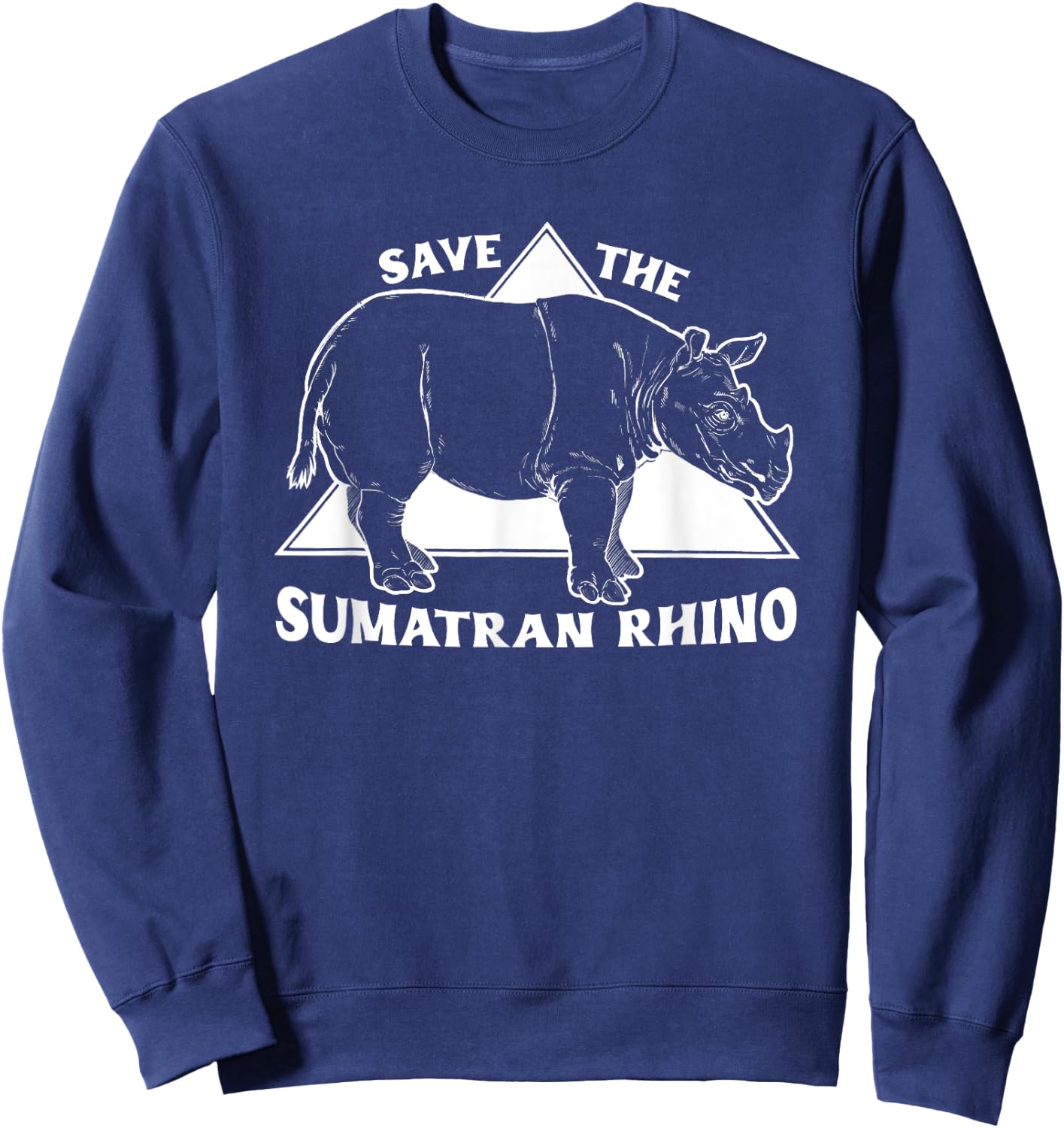 Save The Rhinos - Sumatran Rhino Sweatshirt - Sweatshirt | Navy