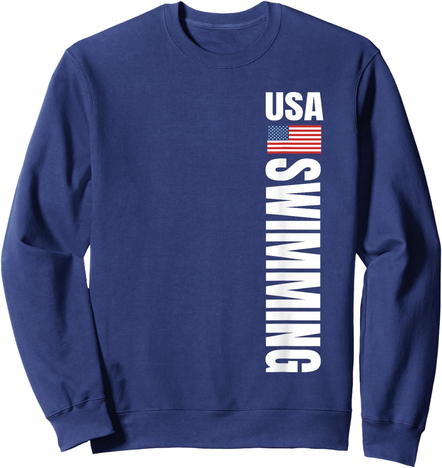 USA Swimming American Flag Swim Sport Team Sweatshirt - Sweatshirt | Navy