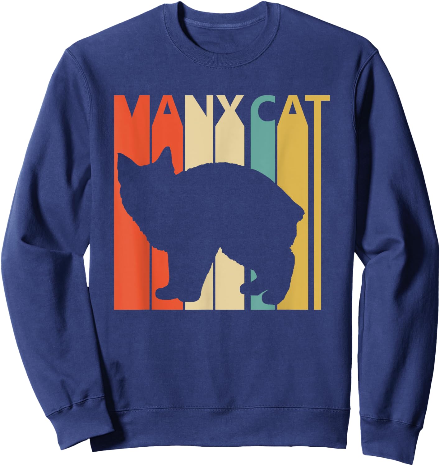 Vintage Manx Cat Cat Sweatshirt - Sweatshirt | Navy