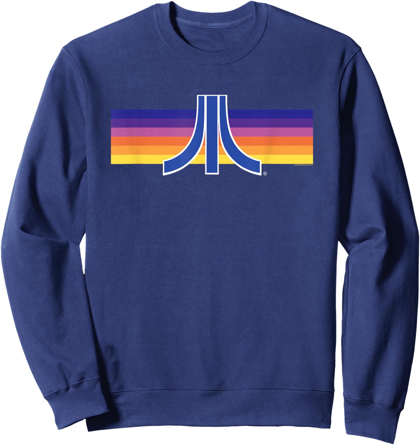 Atari Retro Sunset Vintage Gaming Logo Sweatshirt - Sweatshirt | Navy