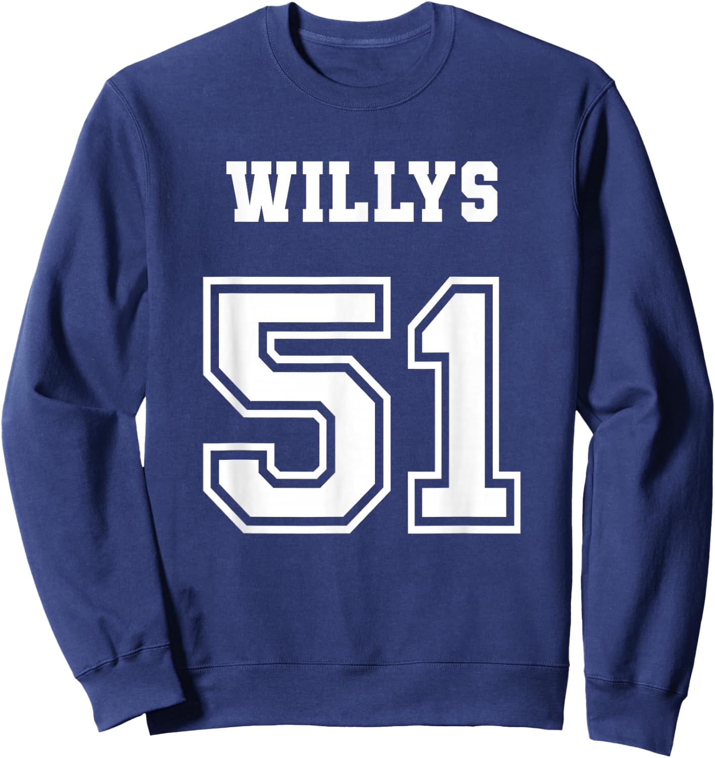 Jersey Style 51 1951 Willys 4x4 Vintage MB Army Truck Car Sweatshirt - Sweatshirt | Navy