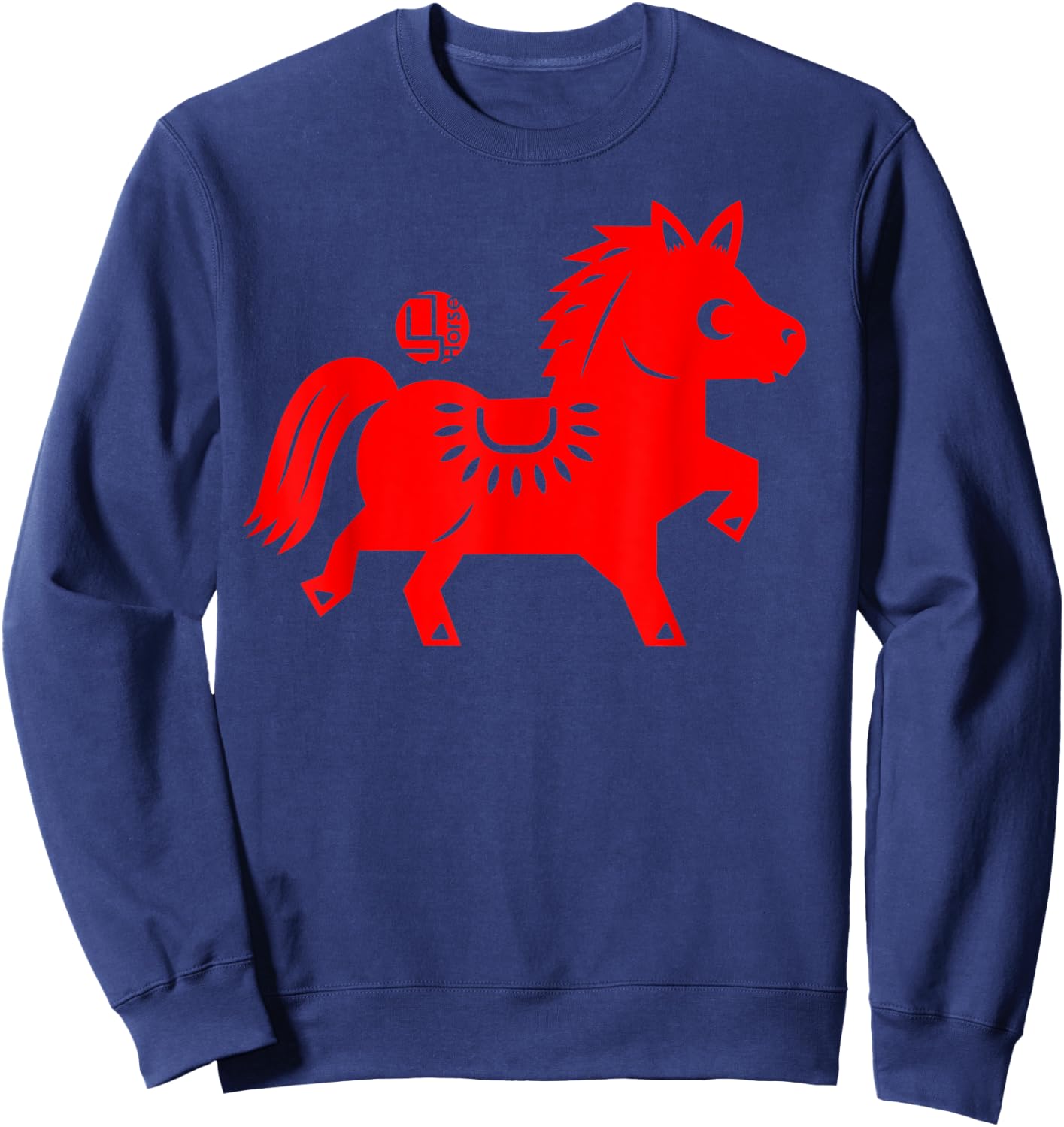 Year of The Horse Chinese Zodiac Lunar New Year Graphic Gift Sweatshirt - Sweatshirt | Navy