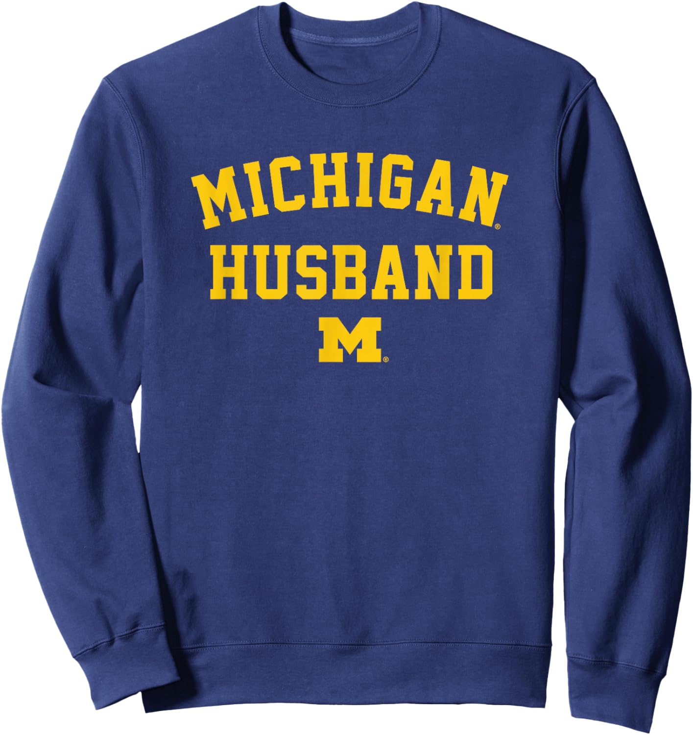 University of Michigan Wolverines U of M Michigan Husband Sweatshirt - Sweatshirt | Navy