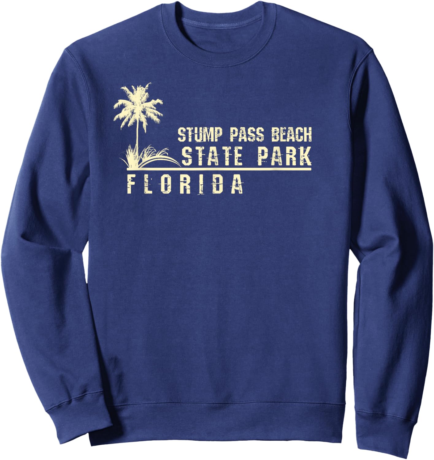 Florida Souvenir Gift Stump Pass Beach State Park Sweatshirt - Sweatshirt | Navy