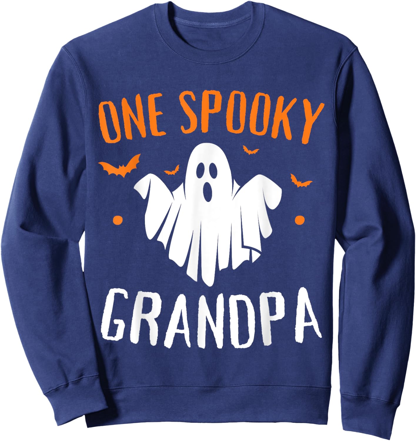 One Spooky Grandpa Shirt Funny Halloween Matching Family Sweatshirt - Sweatshirt | Navy