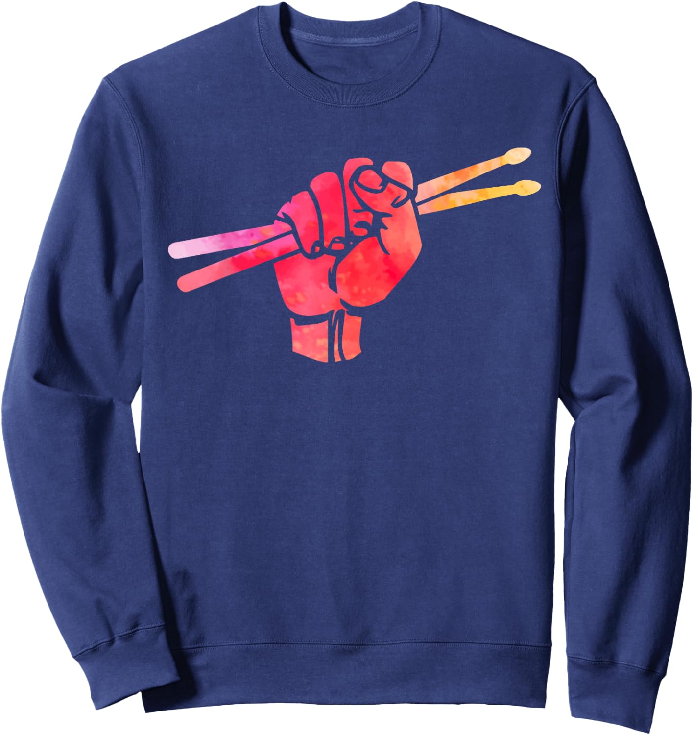 Joyouse Urban Style Black Drumsticks Gift Fist Drum Sweatshirt - Sweatshirt | Navy