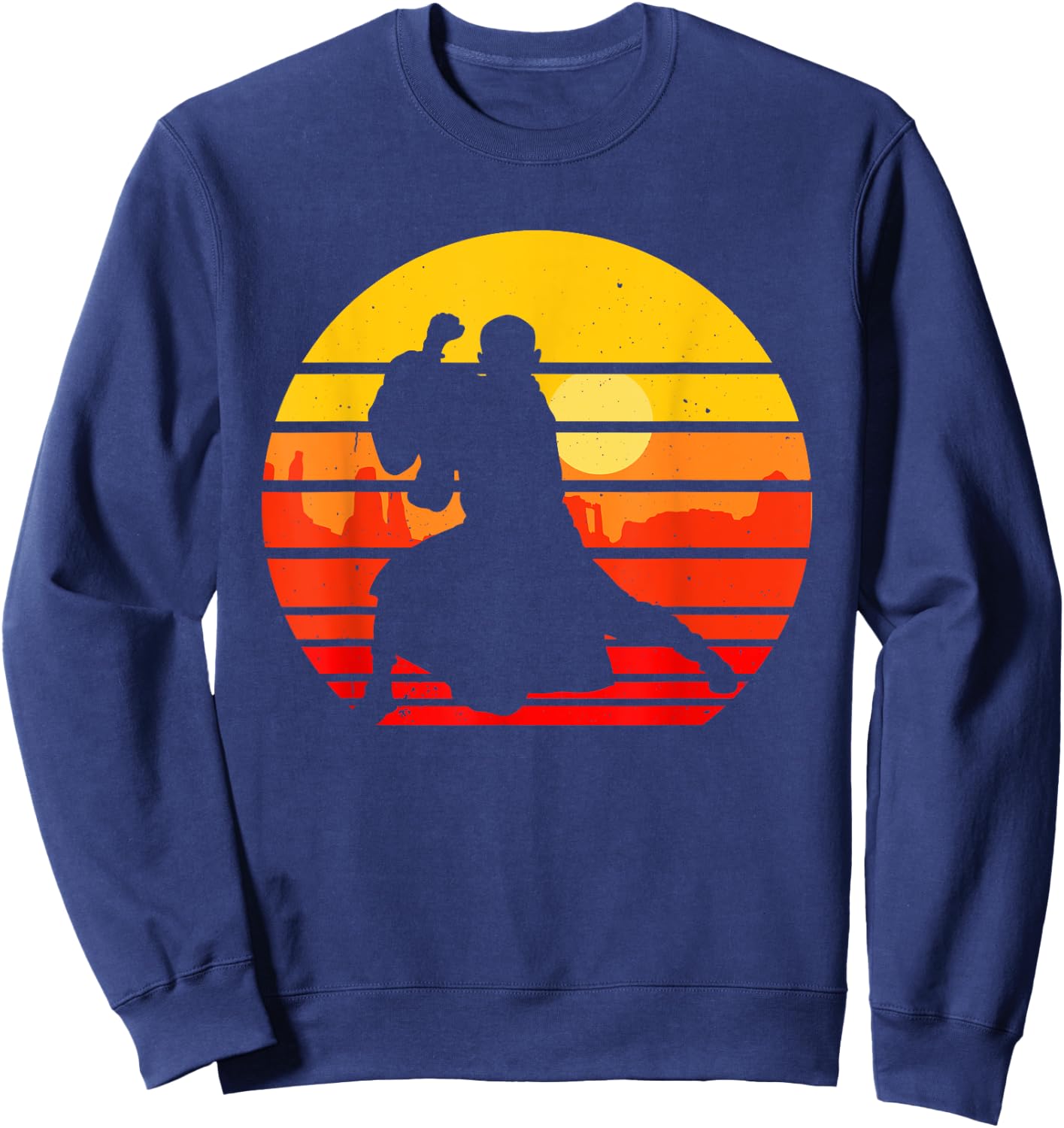 Vintage Shaolin Monk Wu-Yi Kung Fu Retro Martial Arts Sweatshirt - Sweatshirt | Navy
