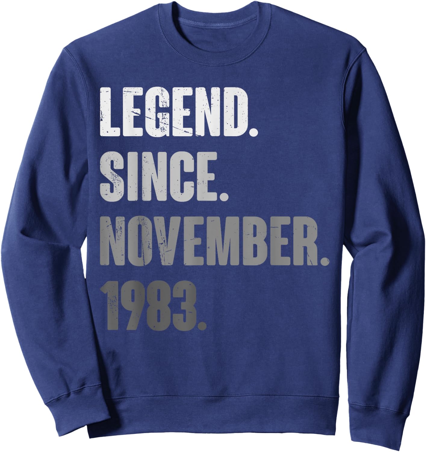 40th Birthday Funny 40 Year Old November 1983 Vintage Retro Sweatshirt - Sweatshirt | Navy