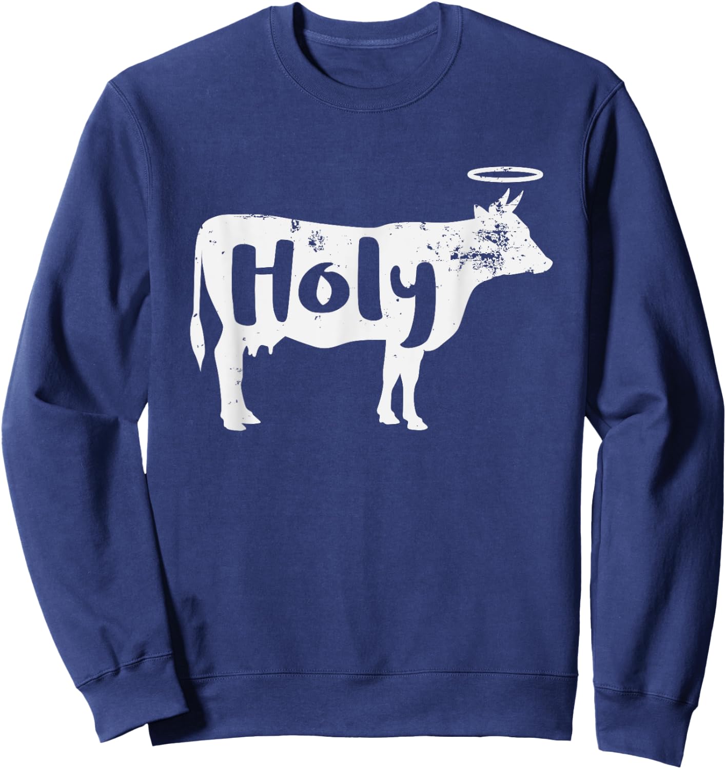 Holy Cow Funny Dairy Farmer Midwest Pride Sweatshirt - Sweatshirt | Navy