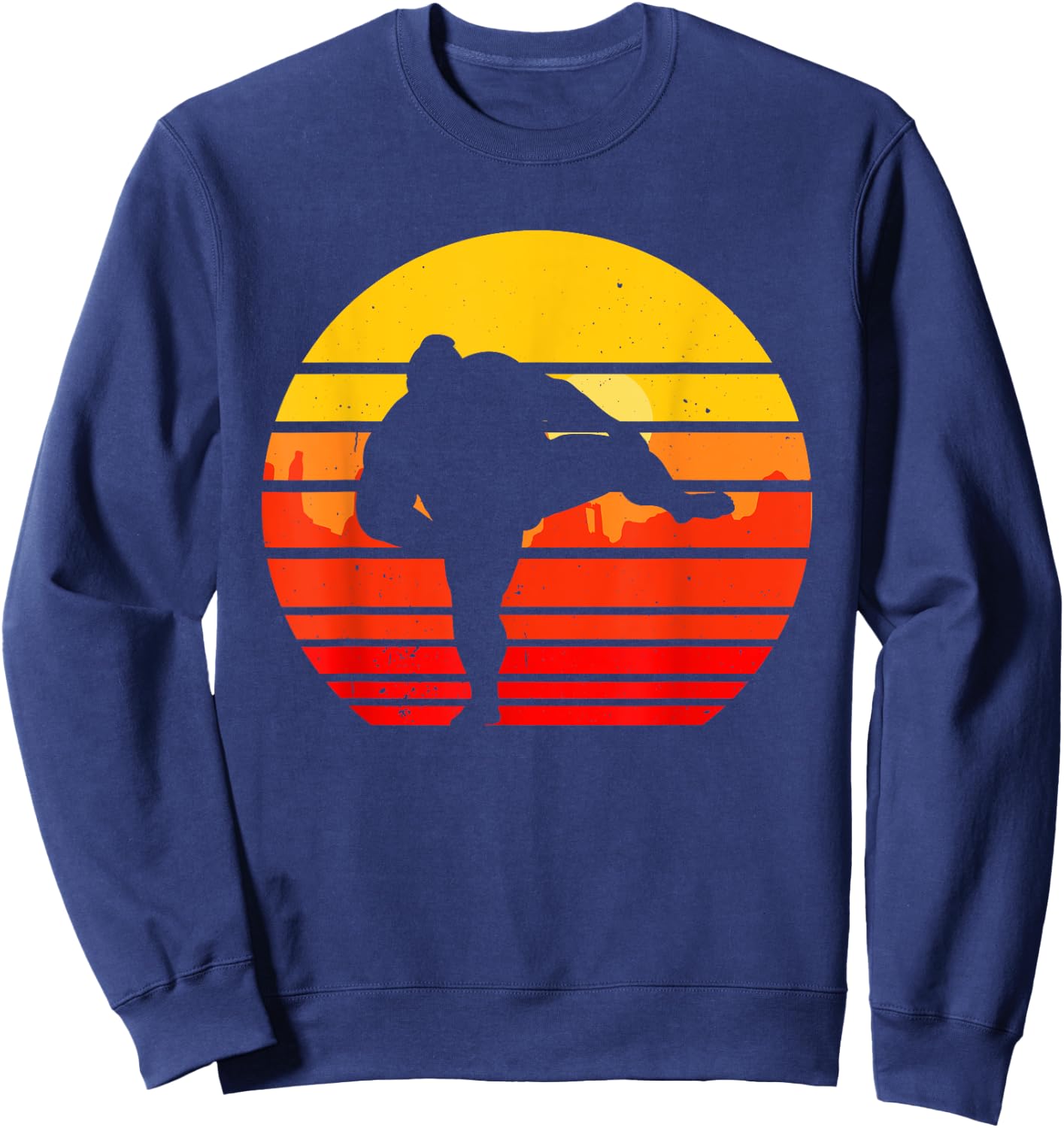 Vintage Sumo Wrestling Japan Japanese Retro Wrestler Sweatshirt - Sweatshirt | Navy