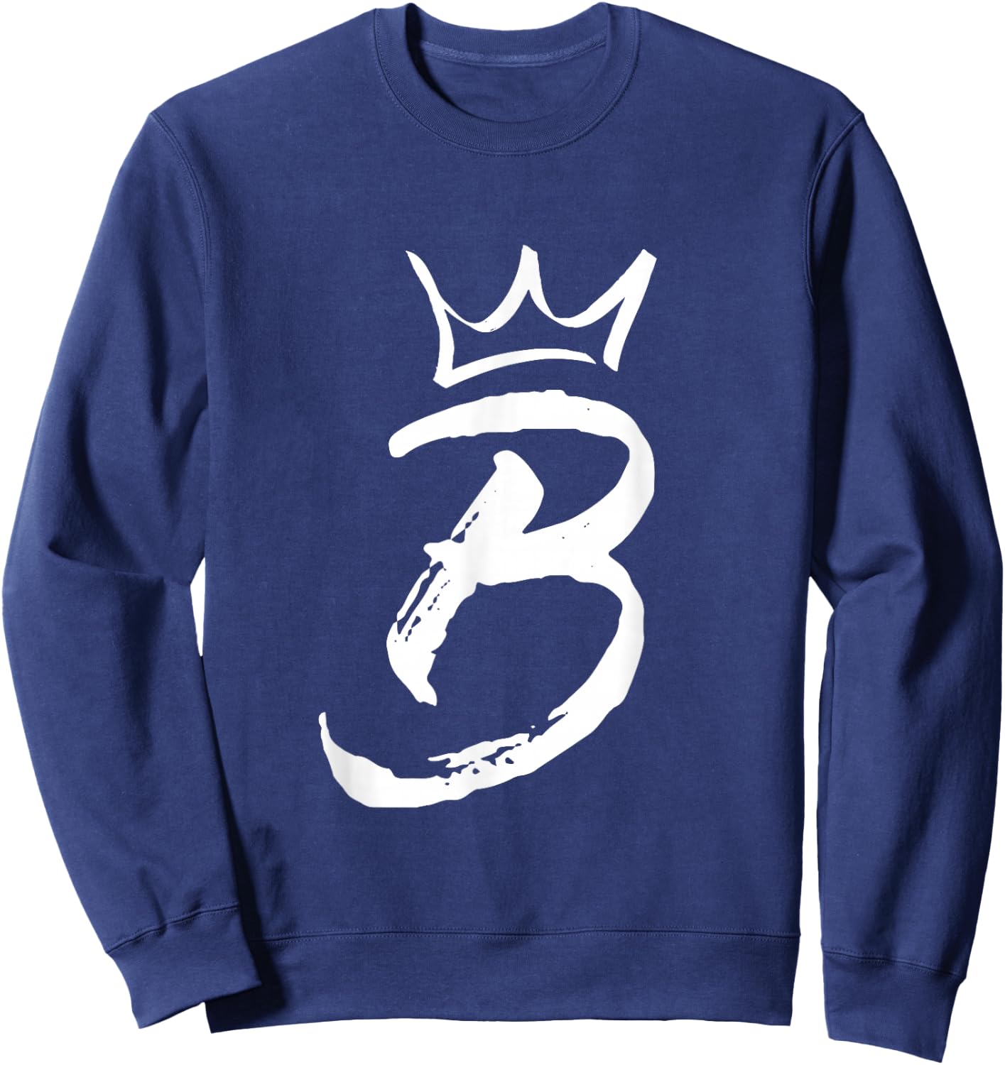 Queen King Letter B - Favorite Letter with Crown Alphabet Sweatshirt - Sweatshirt | Navy