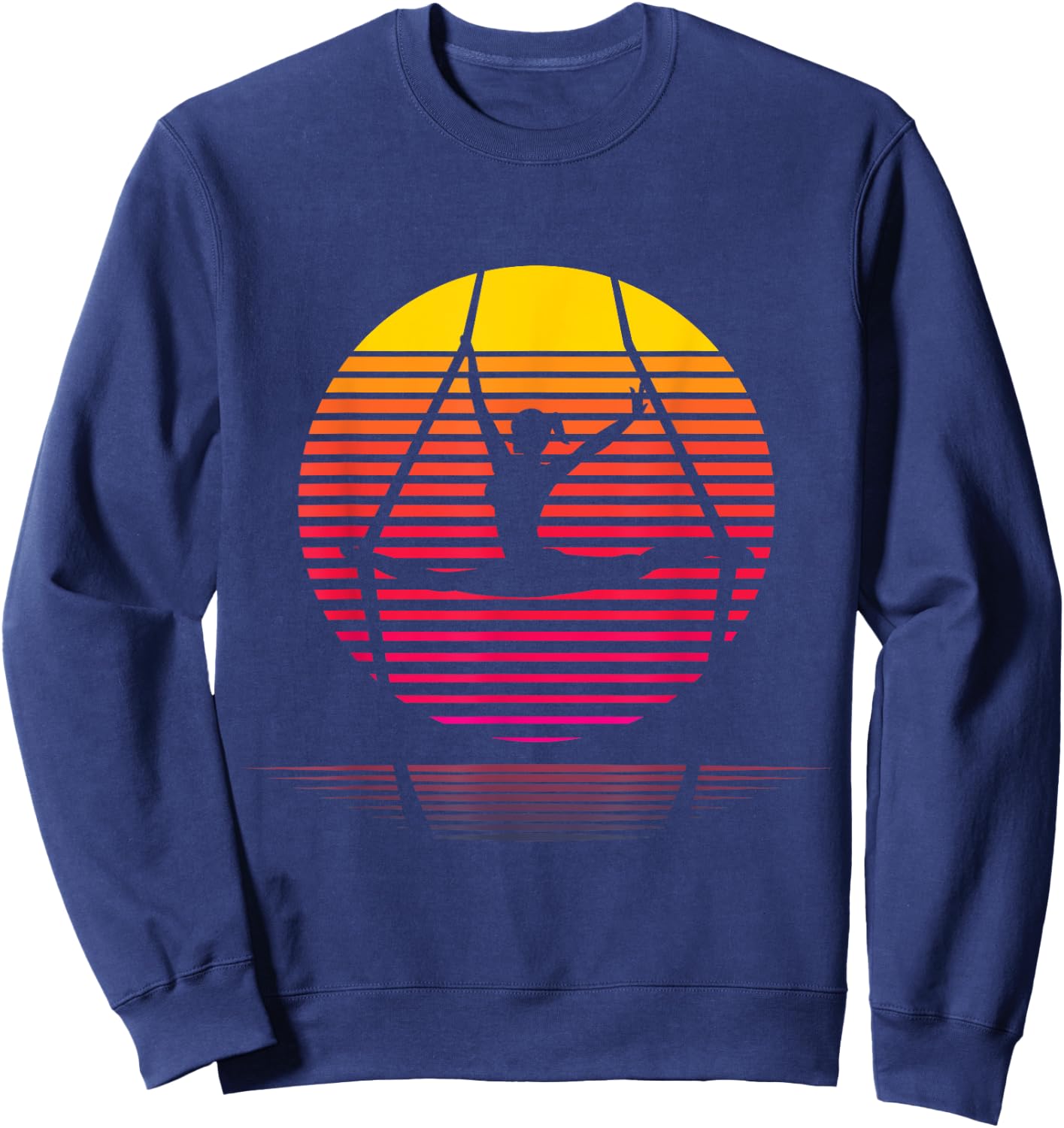 Aerial Yoga Silhouette Lover Gift Aerialist Yogi Dance Gifts Sweatshirt - Sweatshirt | Navy