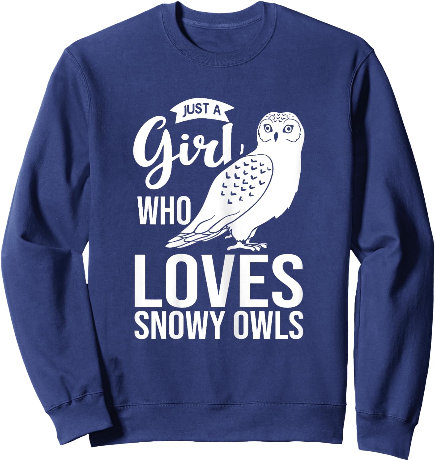 Snowy Owl Bird Animal Sweatshirt - Sweatshirt | Navy