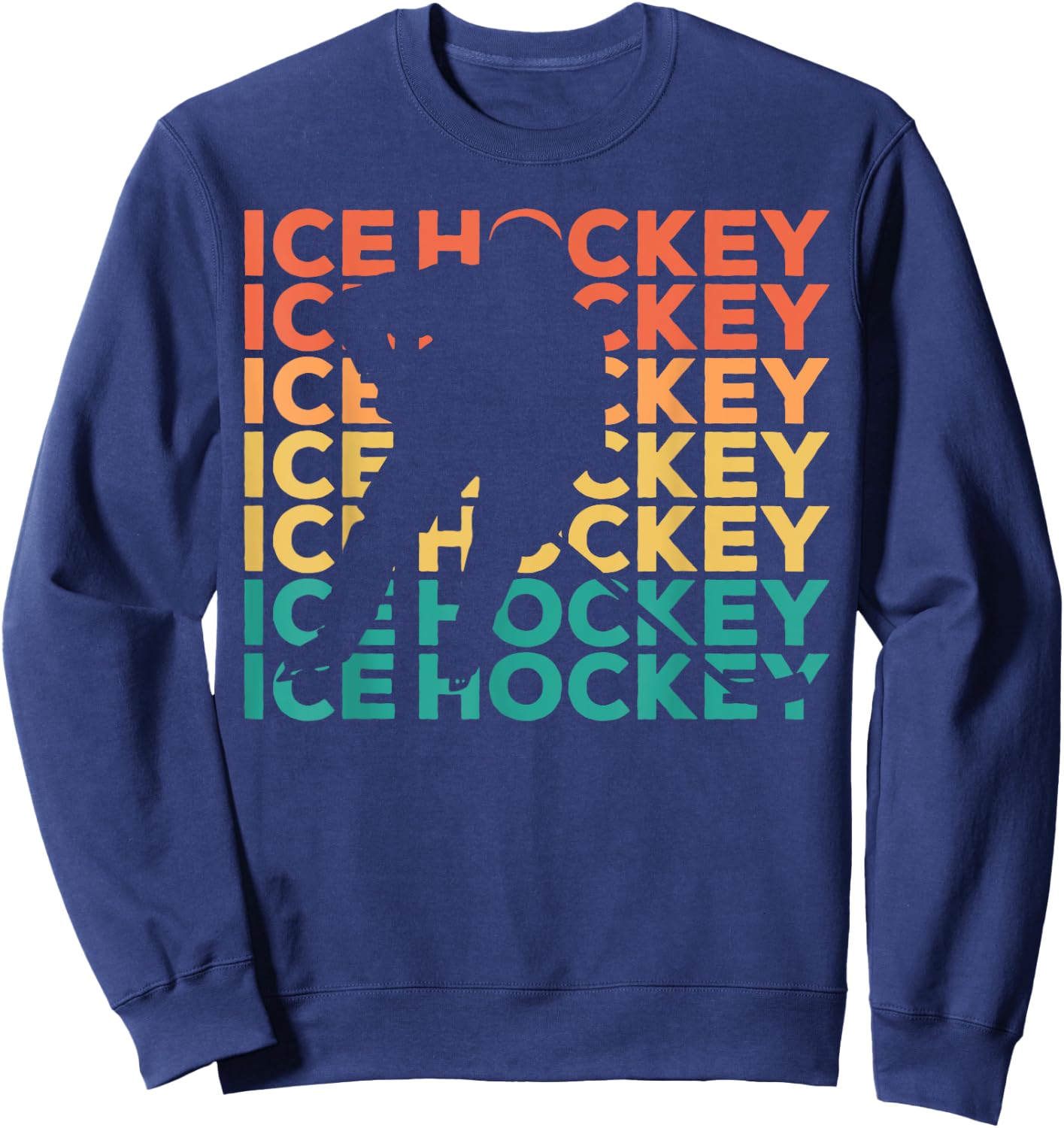 Retro Vintage Ice Hockey Gift Ice Hockey Players Sweatshirt - Sweatshirt | Navy