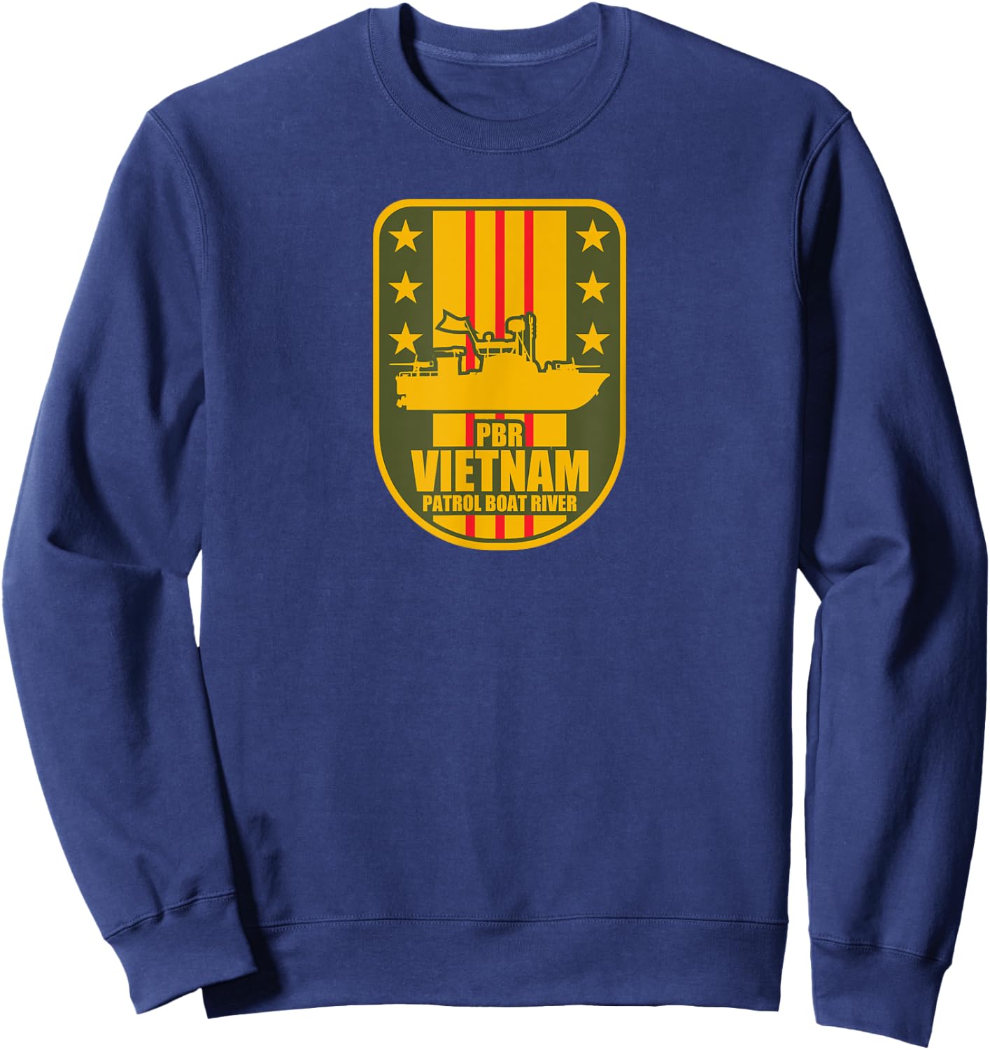 PBR Patrol Boat River Vietnam Patch Sweatshirt - Sweatshirt | Navy