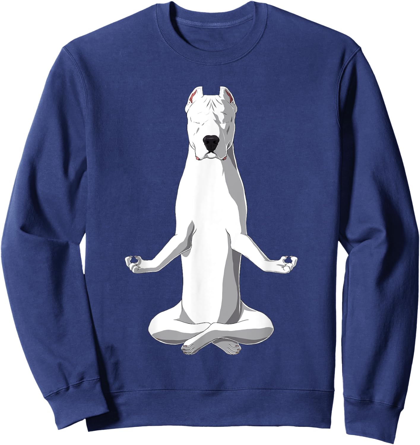 Yoga Dog Dogo Argentino Women Sweatshirt - Sweatshirt | Navy