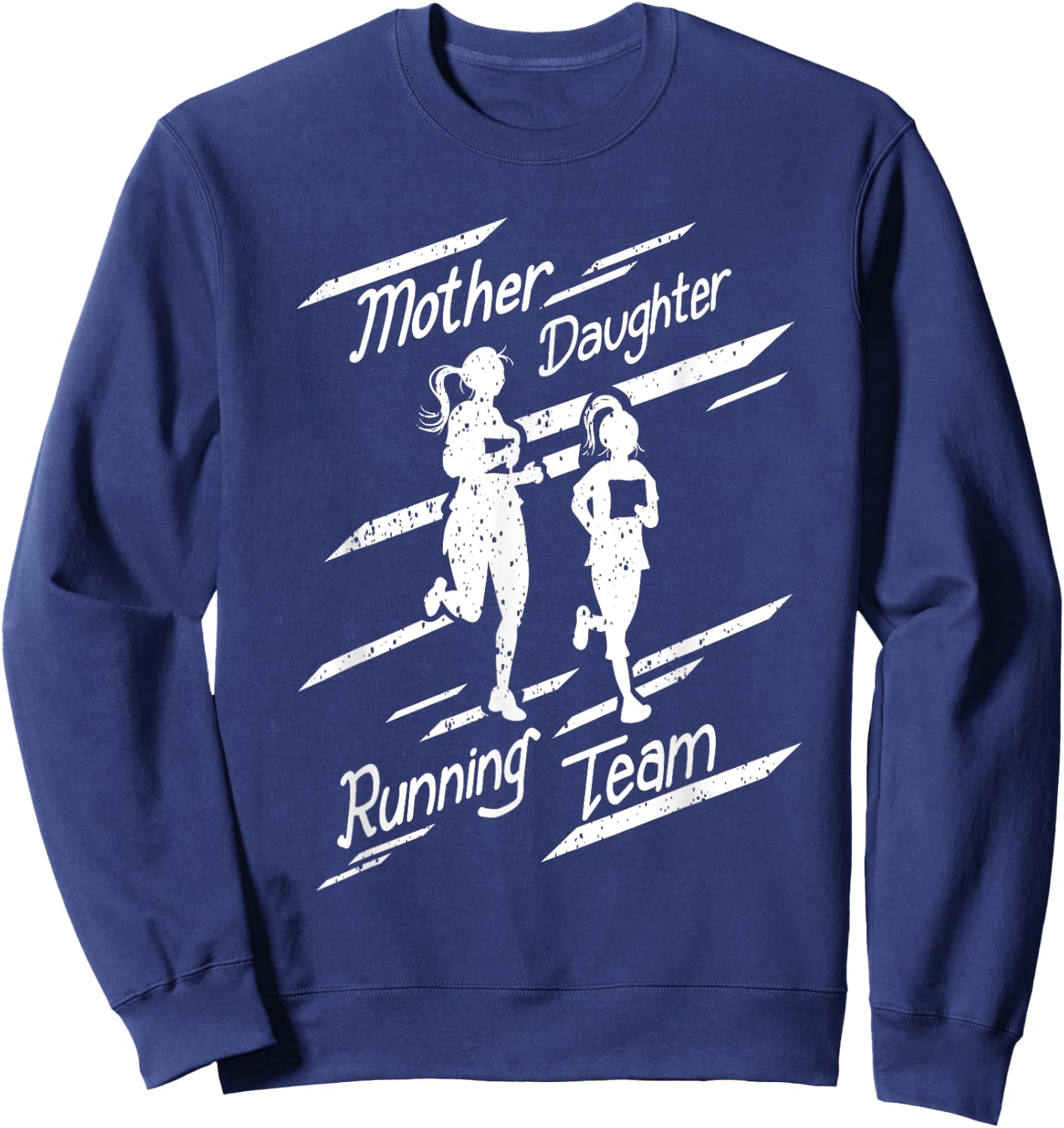 Cool Mother Daughter Running Team | Funny Runner Tandem Gift Sweatshirt - Sweatshirt | Navy