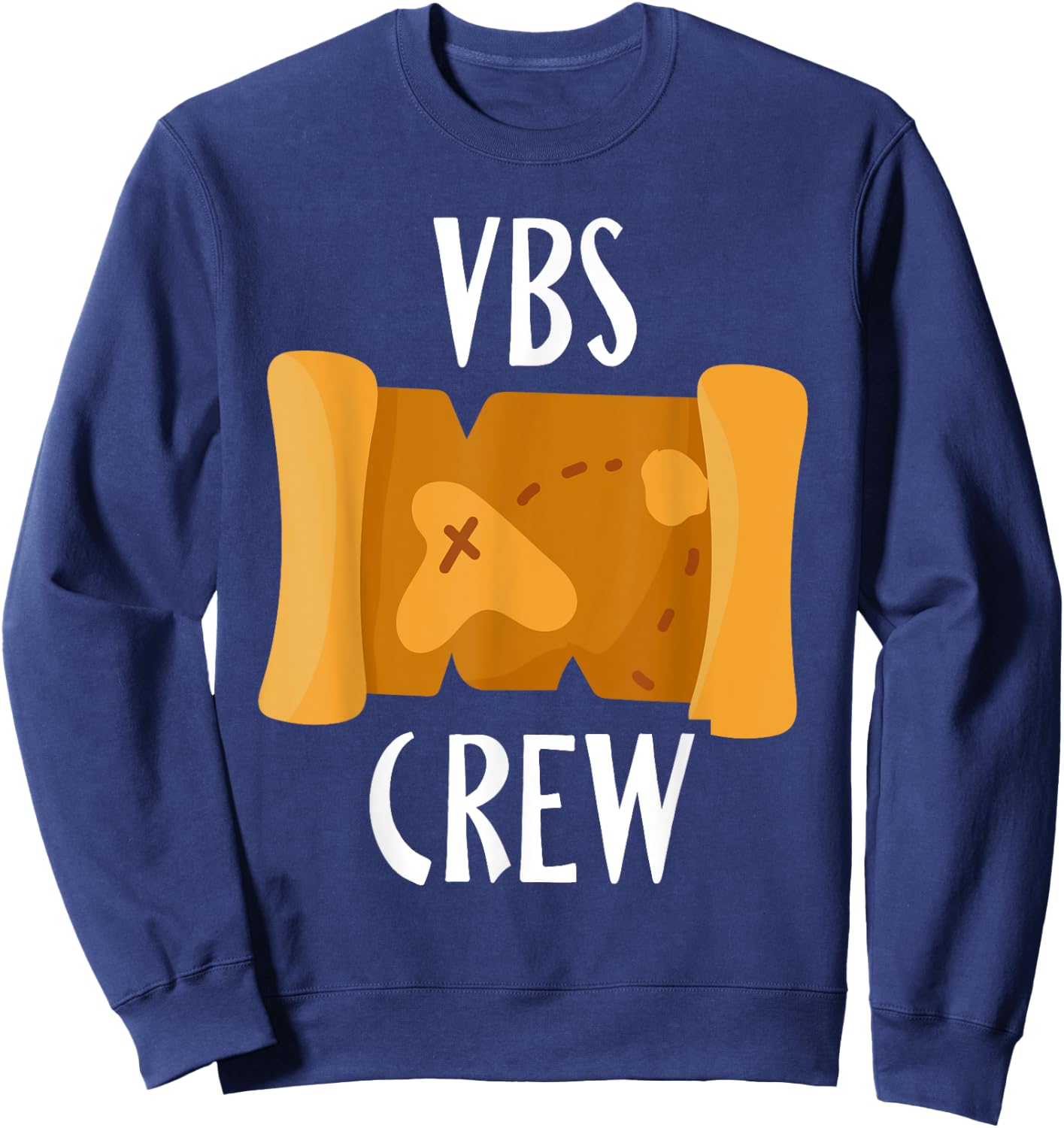 I Love VBS 2024 Crew Vacation Bible School Treasure Map Sweatshirt - Sweatshirt | Navy