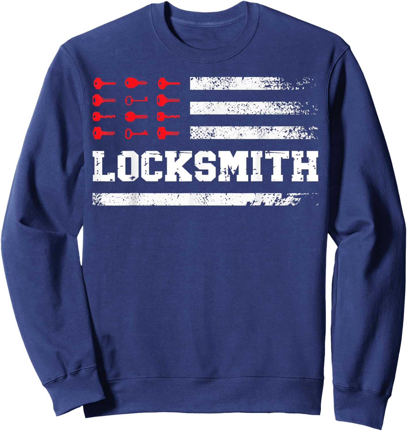 Locksmith US Flag Locksmithing Lock Picker Sweatshirt - Sweatshirt | Navy