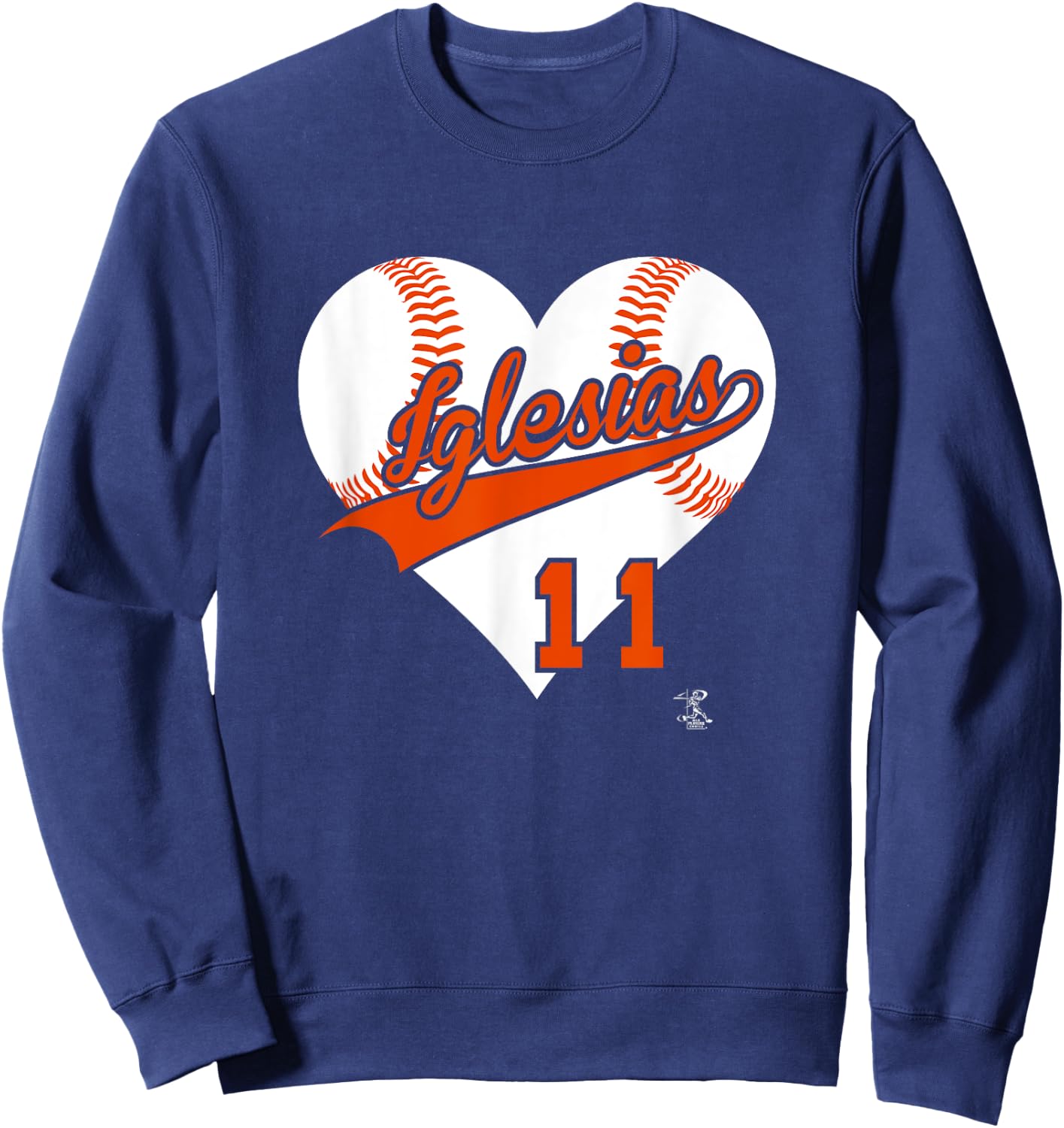 Jose Iglesias Baseball Heart Gameday Sweatshirt - Sweatshirt | Navy