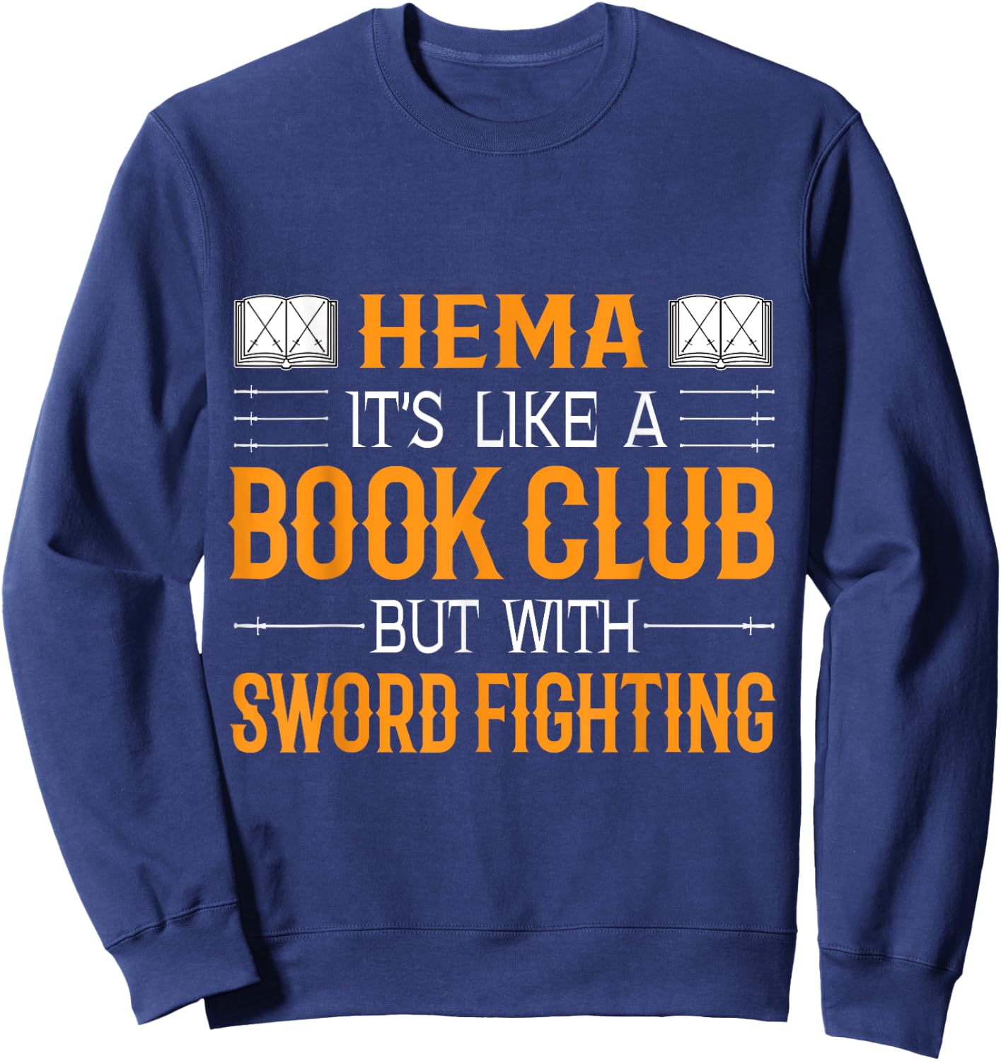 HEMA Book Club With Sword Fighting Sweatshirt - Sweatshirt | Navy